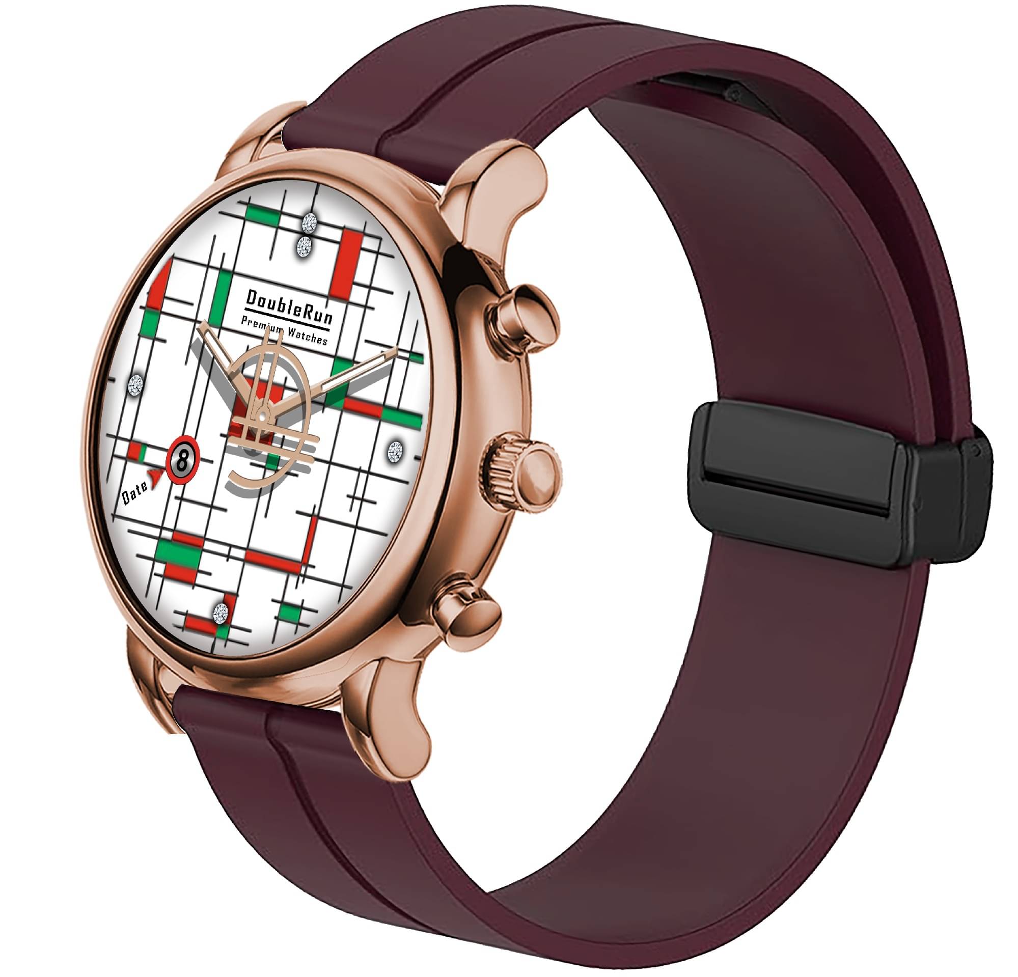     			DoubleRun Brown Silicon Analog Men's Watch
