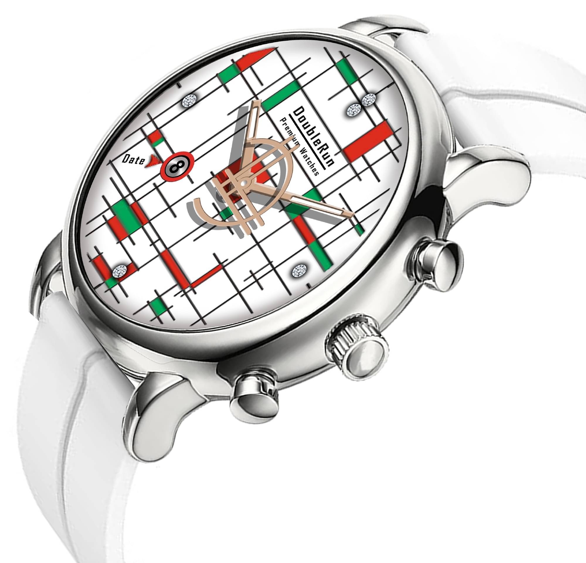     			DoubleRun White Silicon Analog Men's Watch