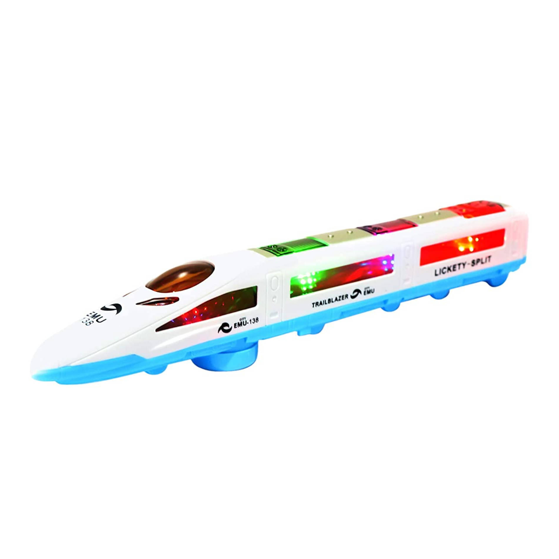 Esnapy Bump and Go High Speed Bullet Train Toy - 3D Lighting and Musical Fun Sounds - 38 cm Esnapy Bump and Go High Speed Bullet Train Toy - 3D Lighting and Musical Fun Sounds - 38 cm