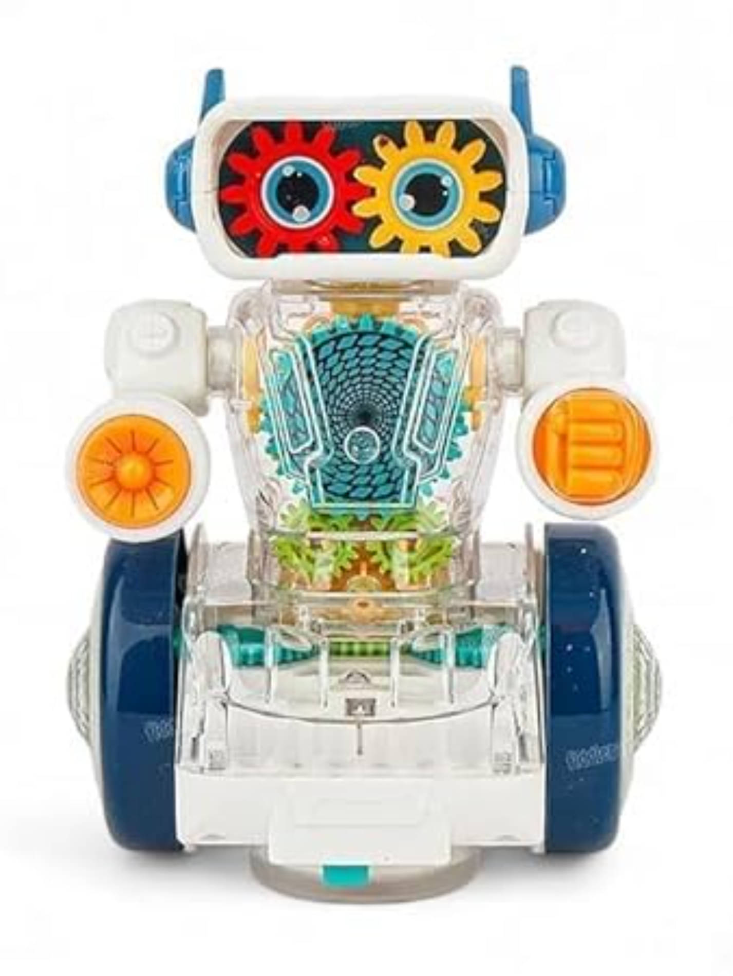     			Esnapy Robot Rotating Gear Toy | Transparent Gear Electric Walking, 360 Degree Rotating Bump & Go Robot Toy with Flashing Lights & Sound (1 Piece Multicolor)
