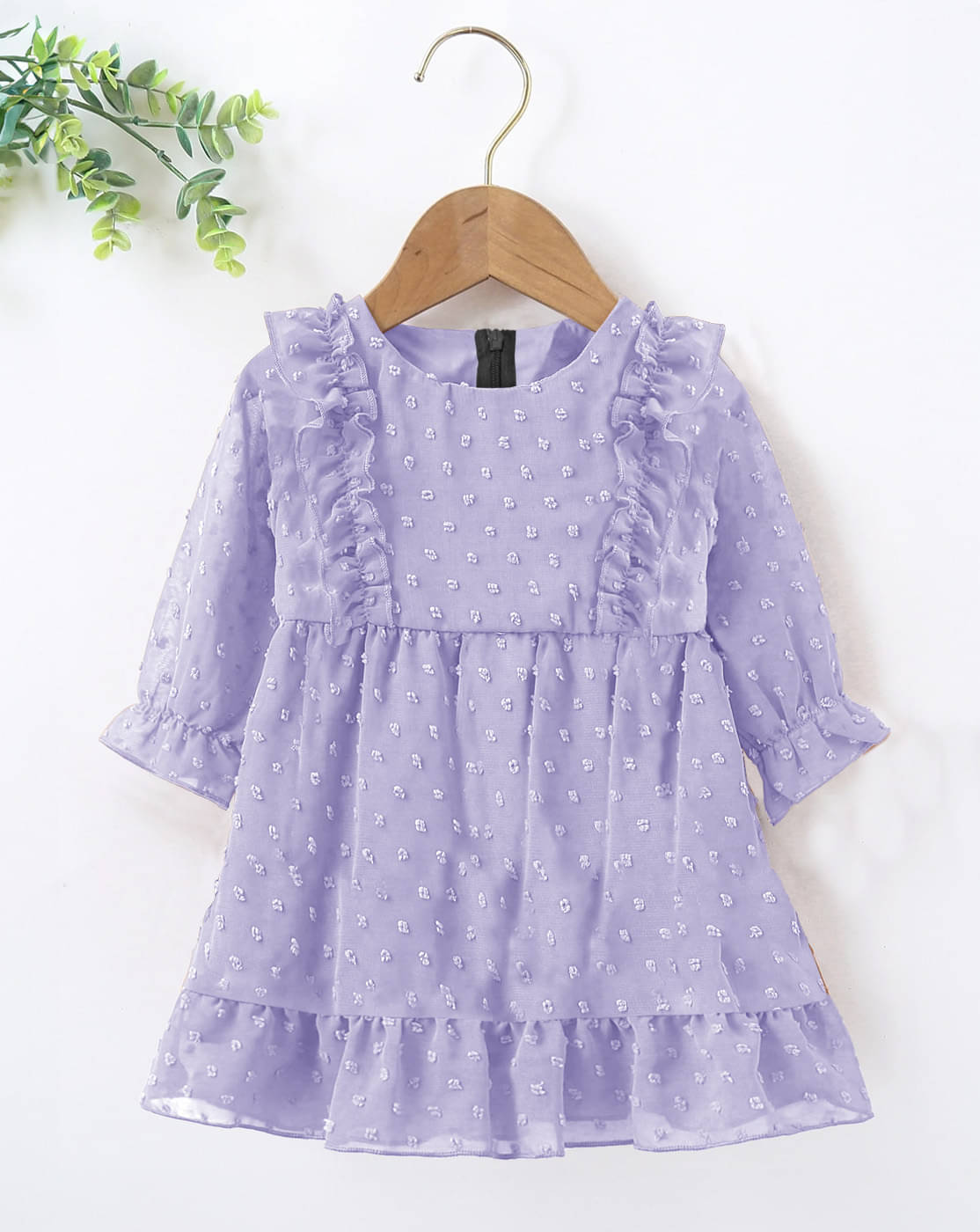 Eyebogler Georgette Frock For Girls ( Pack of 1 , Purple )     			Eyebogler Georgette Frock For Girls ( Pack of 1 , Purple )