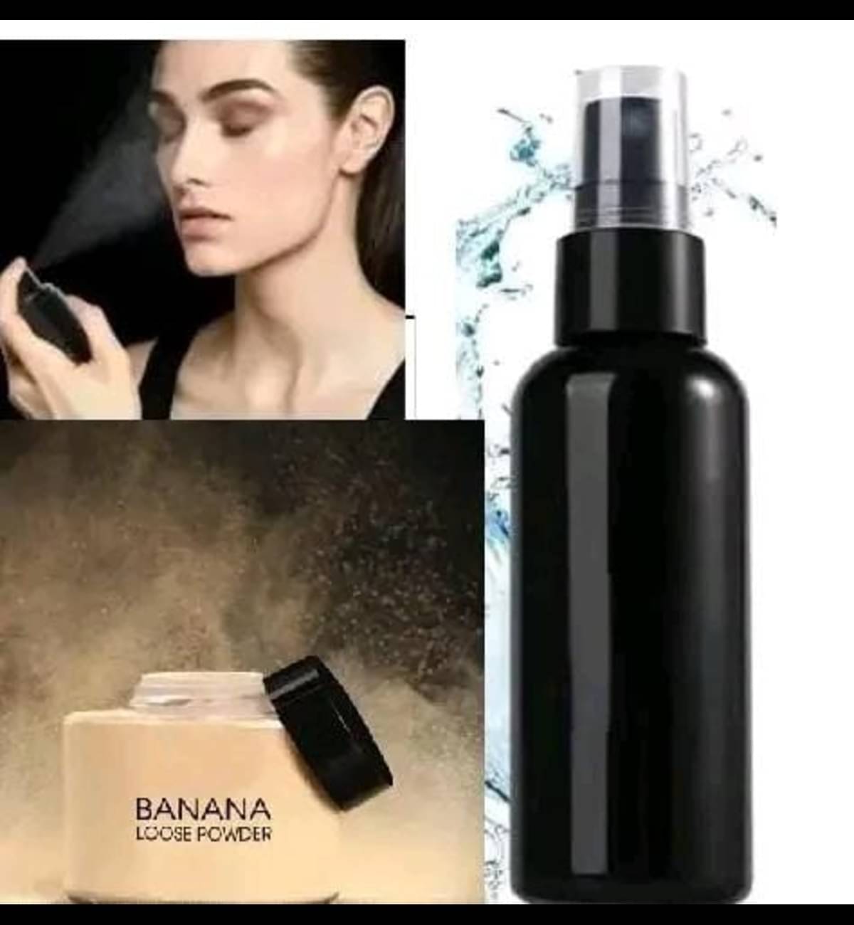     			Generic Waterproof Setting Spray and Loose Powder Combo, Pack of 2)