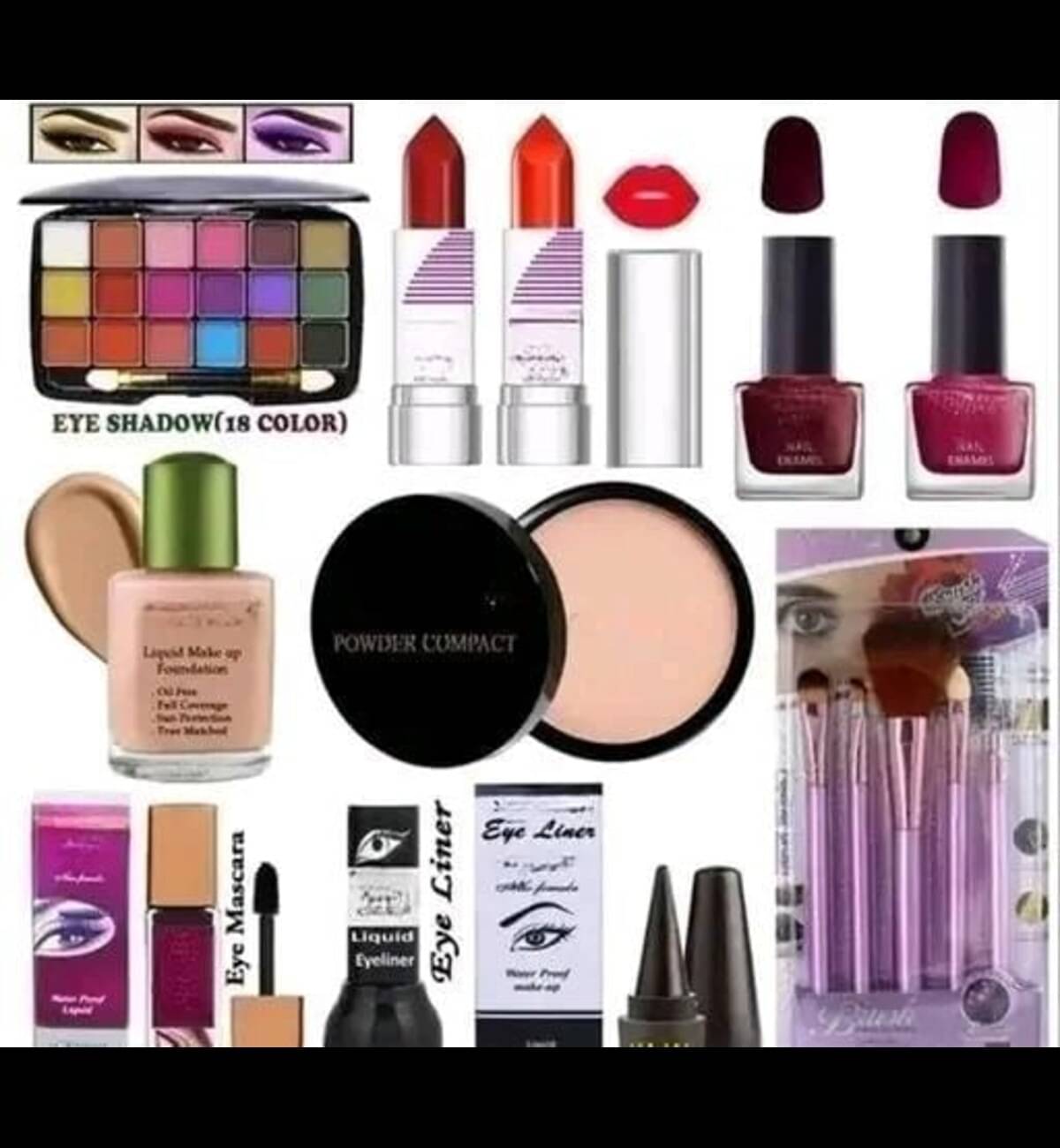     			Generic HD Waterproof Makeup Essentials All in One Makeup KitFor Beginners