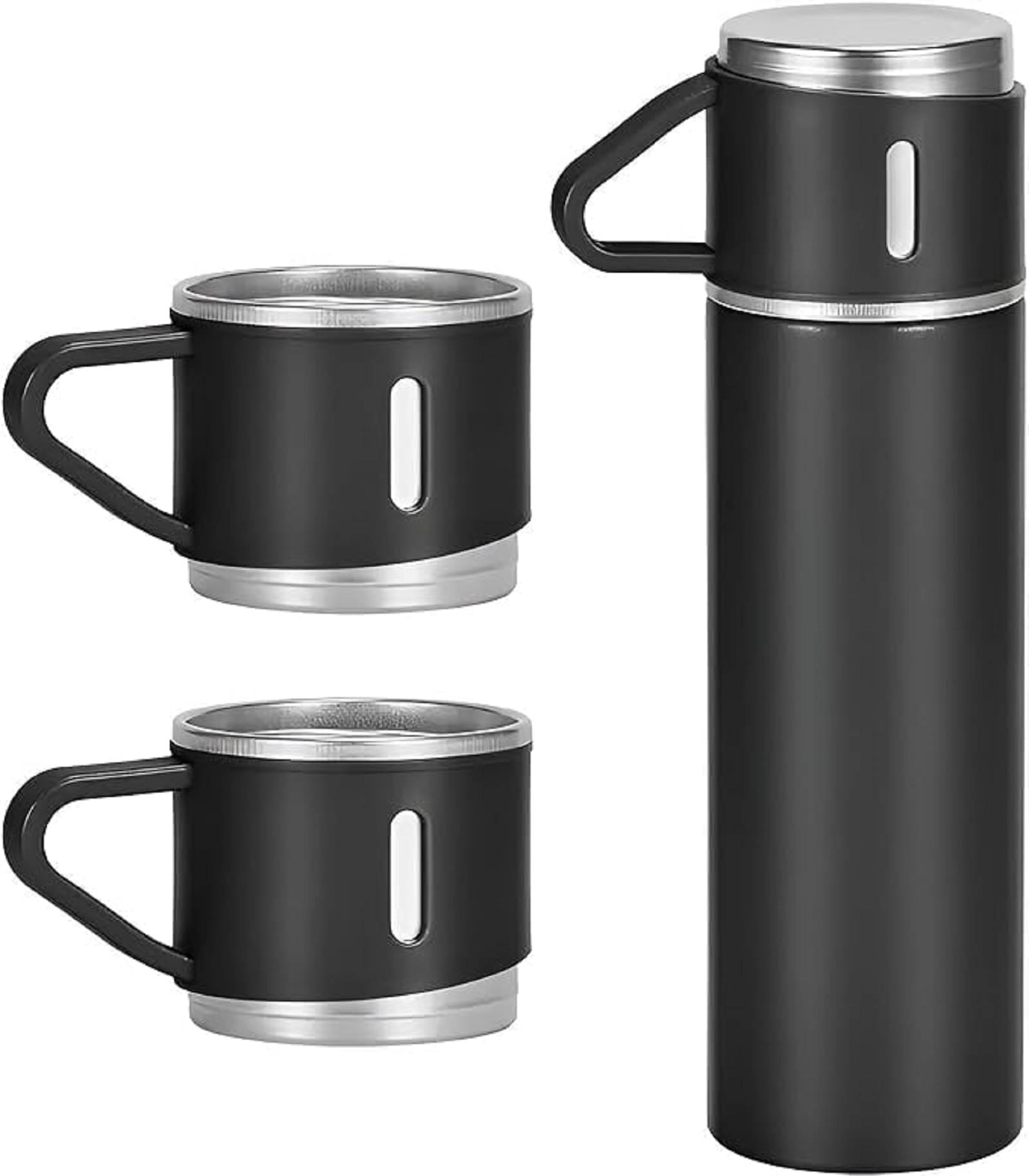     			Gjshop Vacuum Flask Set Black Steel Flask ( 500 ml )