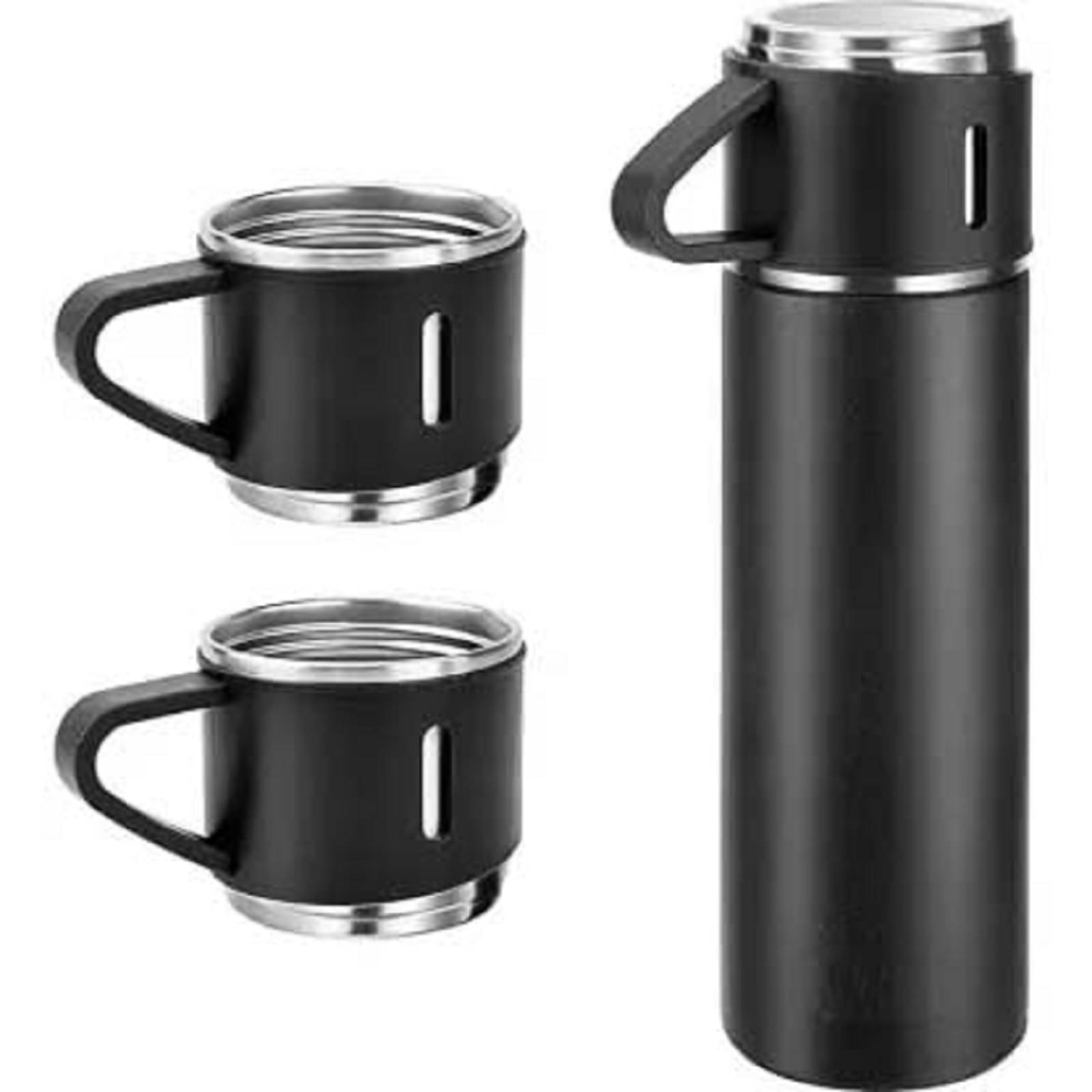     			Gjshop Vacuum Flask Set Black Steel Flask ( 500 ml )