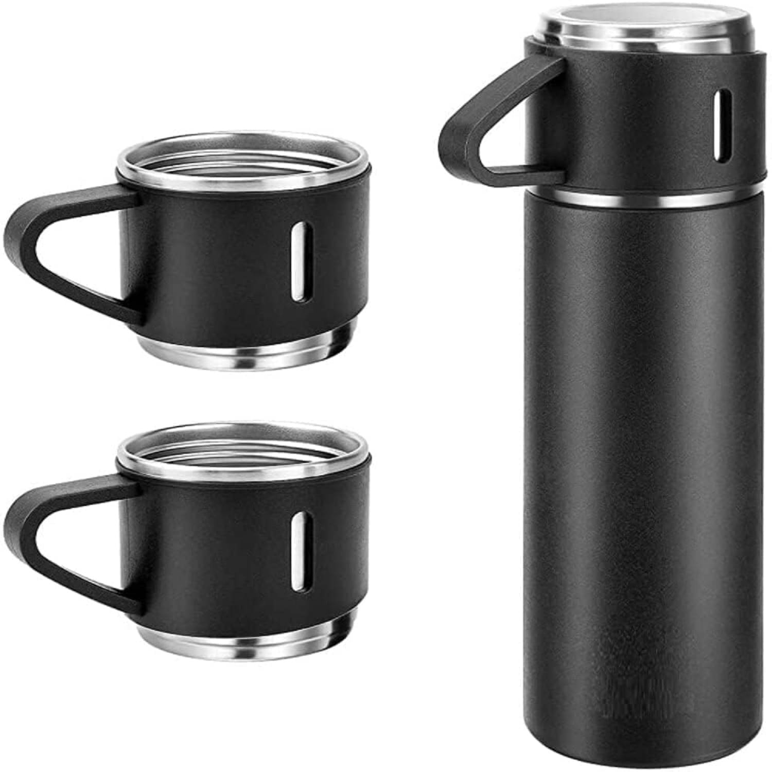     			Gjshop Vacuum Flask Set Black Steel Flask ( 500 ml )