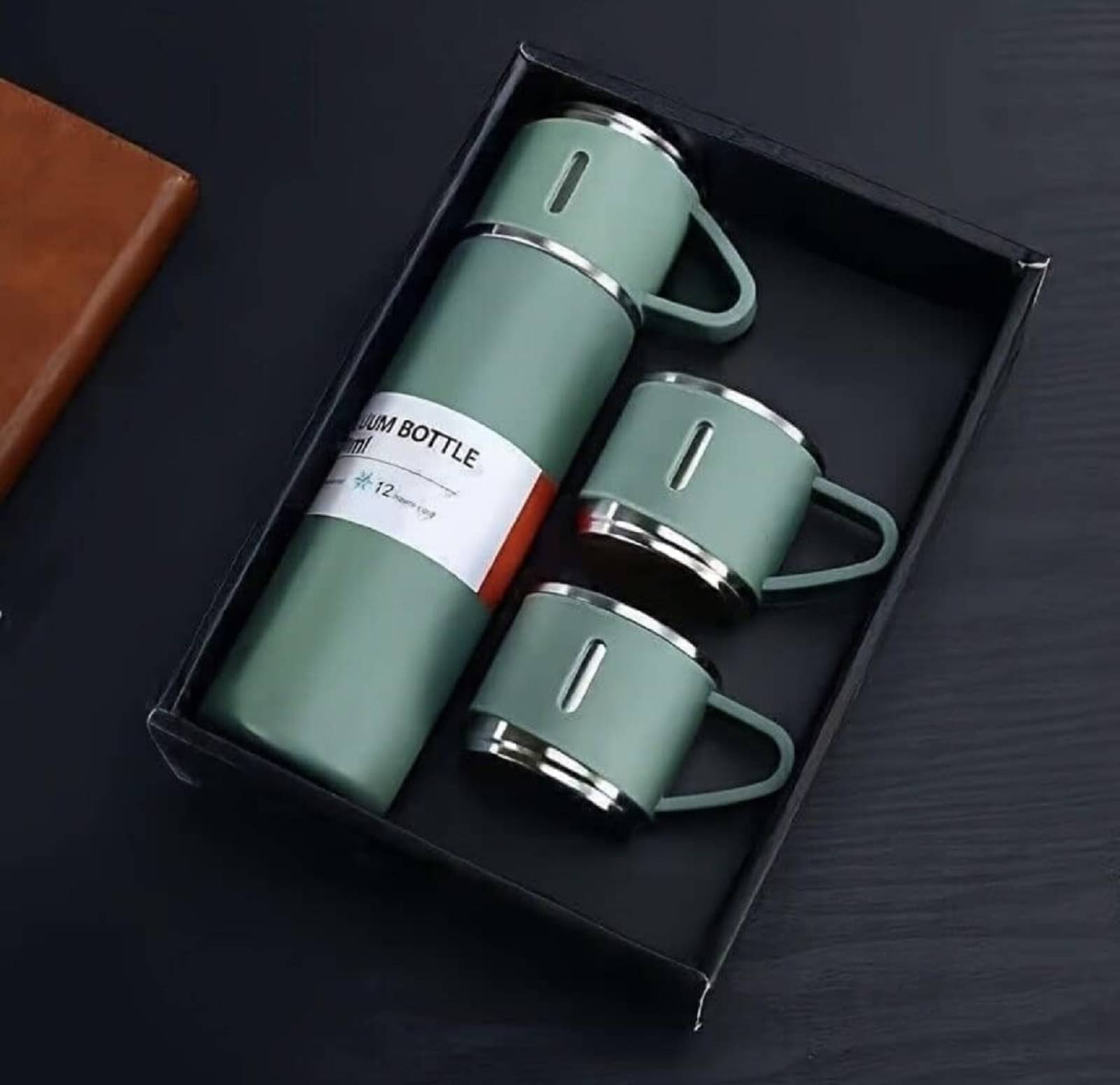     			Gjshop Vacuum Flask Set Green Steel Flask ( 500 ml )
