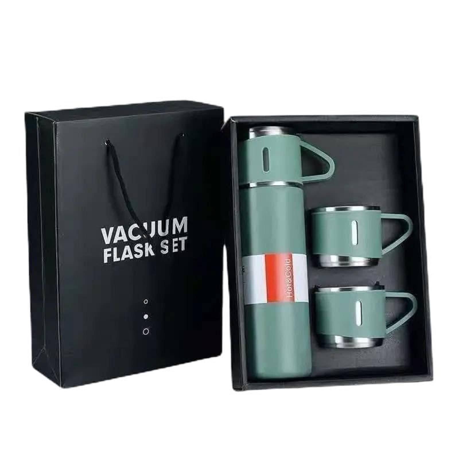     			Gjshop Vacuum Flask Set Green Steel Flask ( 500 ml )