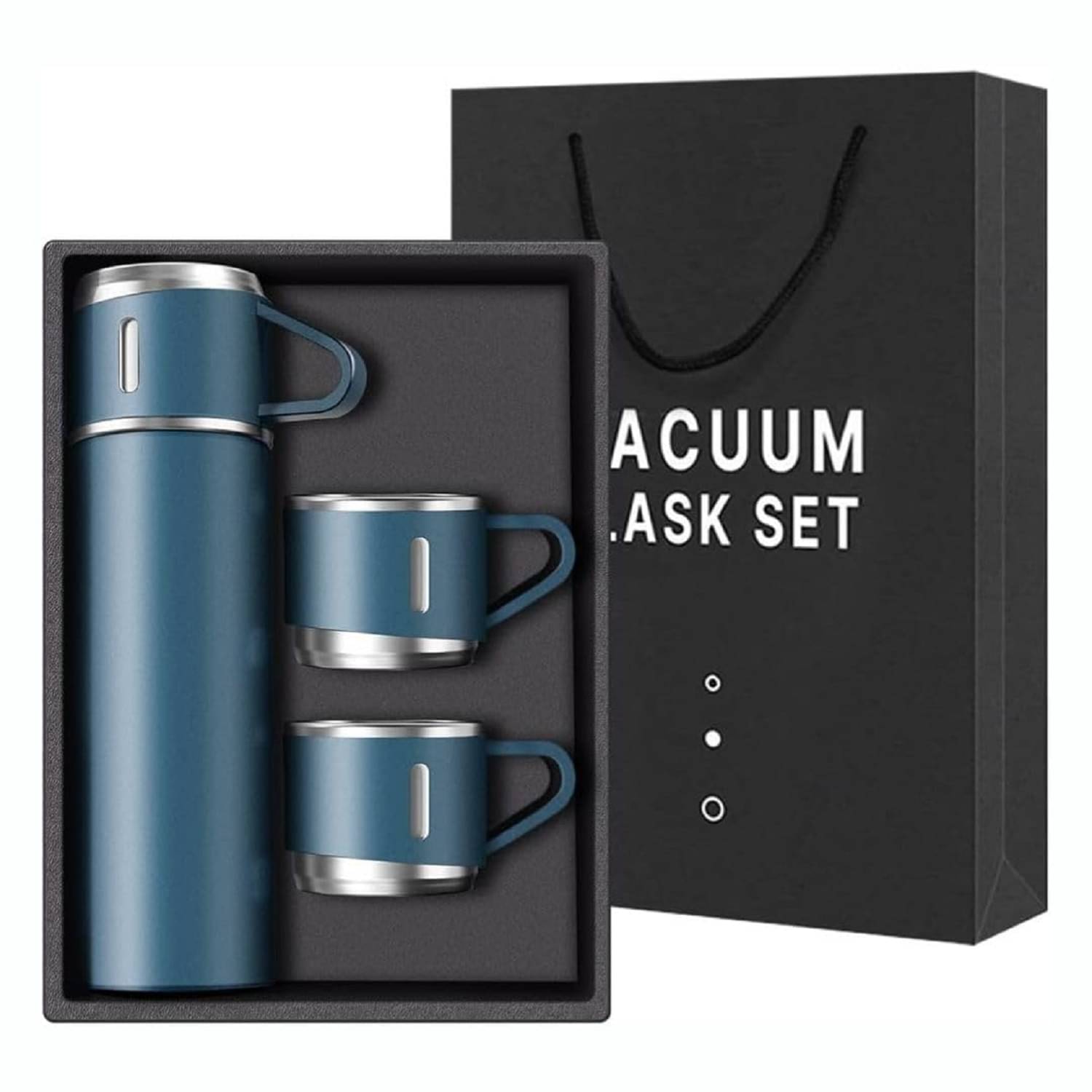     			Gjshop Vacuum Flask Set Navy Blue Steel Flask ( 500 ml )