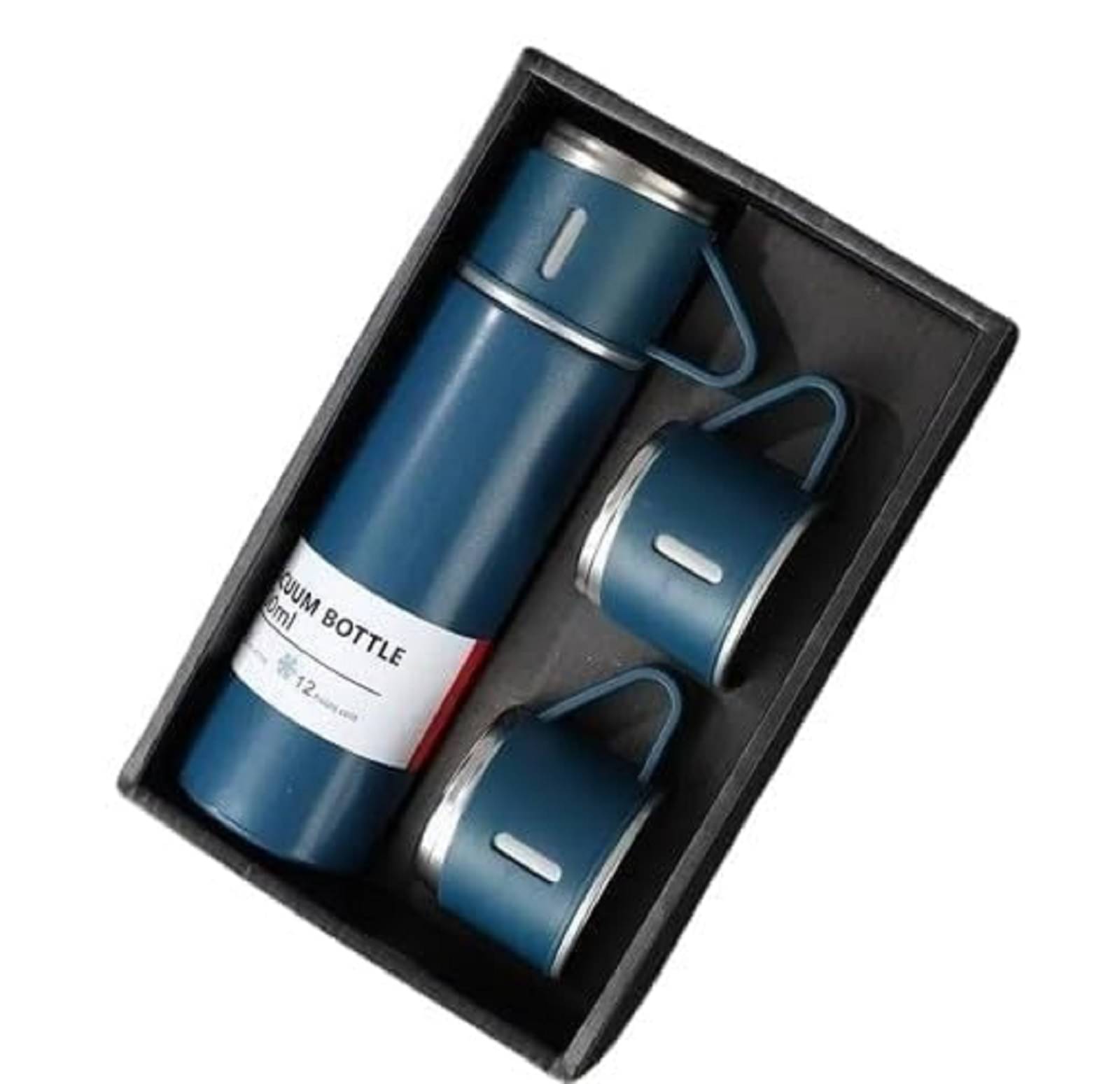     			Gjshop Vacuum Flask Set Navy Blue Steel Flask ( 500 ml )