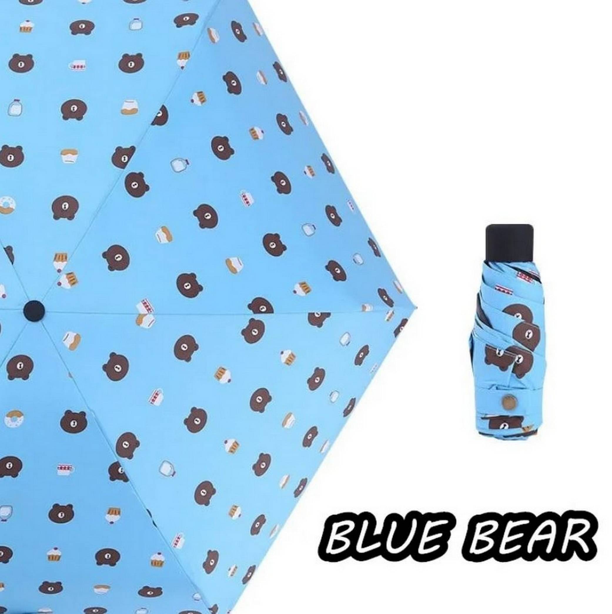     			Infispace Blue 3 Fold Umbrella