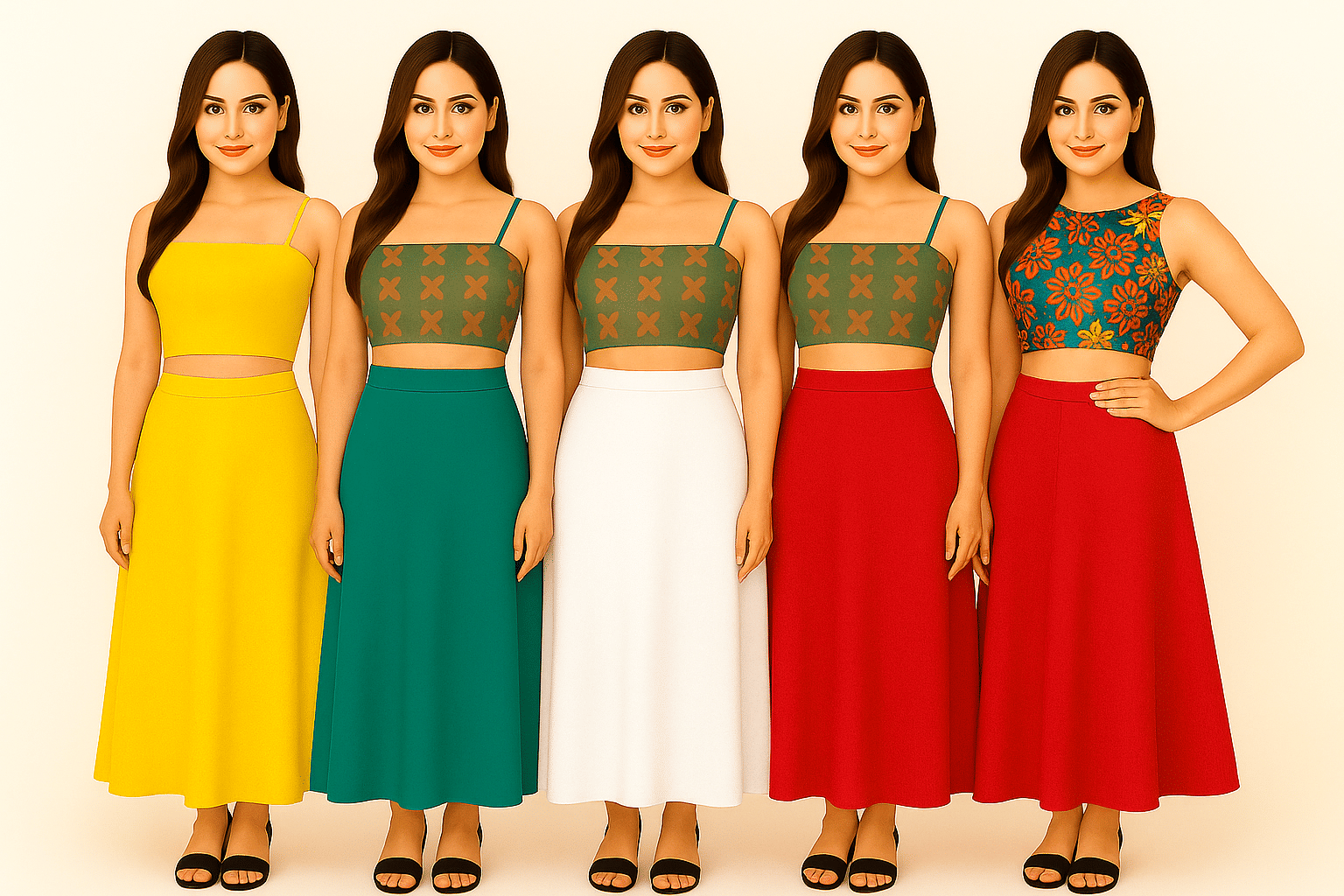 JTG enterprises Multicoloured Cotton Petticoat - Pack of 5     			JTG enterprises Multicoloured Cotton Petticoat - Pack of 5