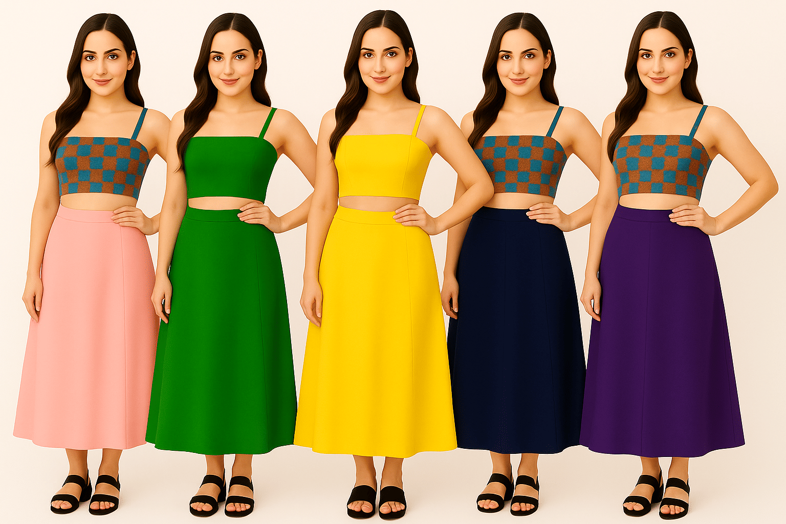 JTG enterprises Multicoloured Cotton Petticoat - Pack of 5     			JTG enterprises Multicoloured Cotton Petticoat - Pack of 5