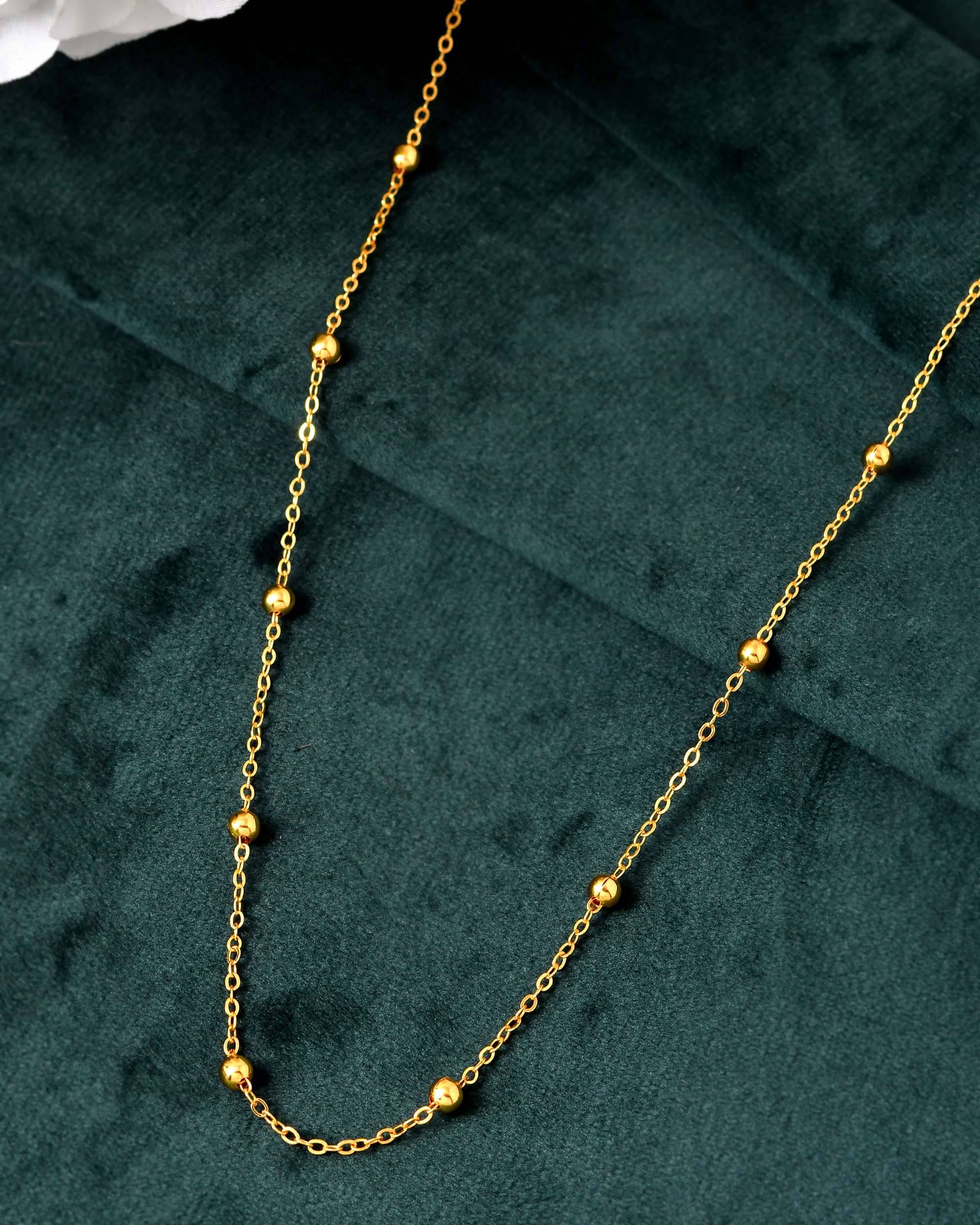     			Jewels Nest Gold Plated Chain ( Set of 1 )