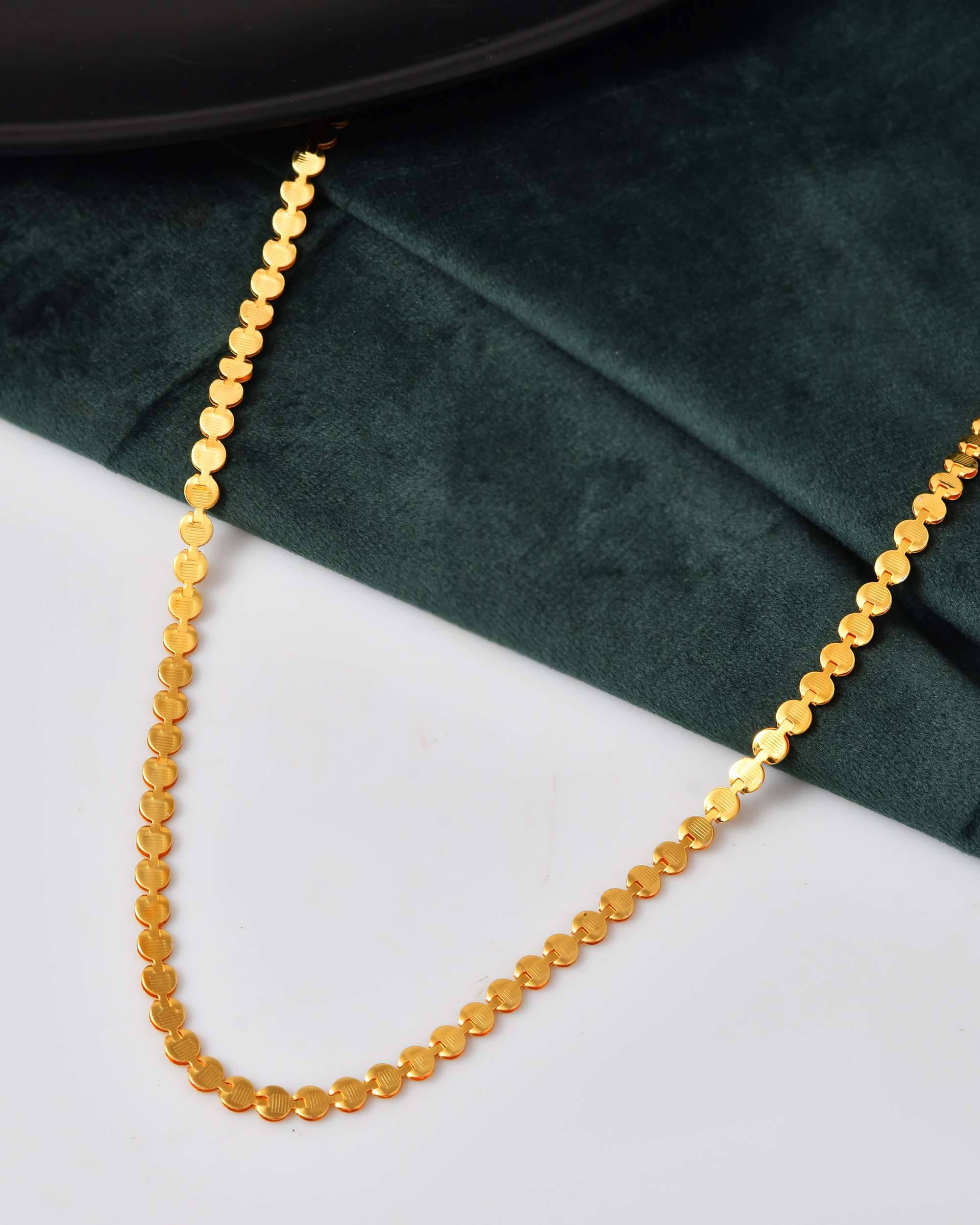 Jewels Nest Gold Plated Chain ( Set of 1 )     			Jewels Nest Gold Plated Chain ( Set of 1 )