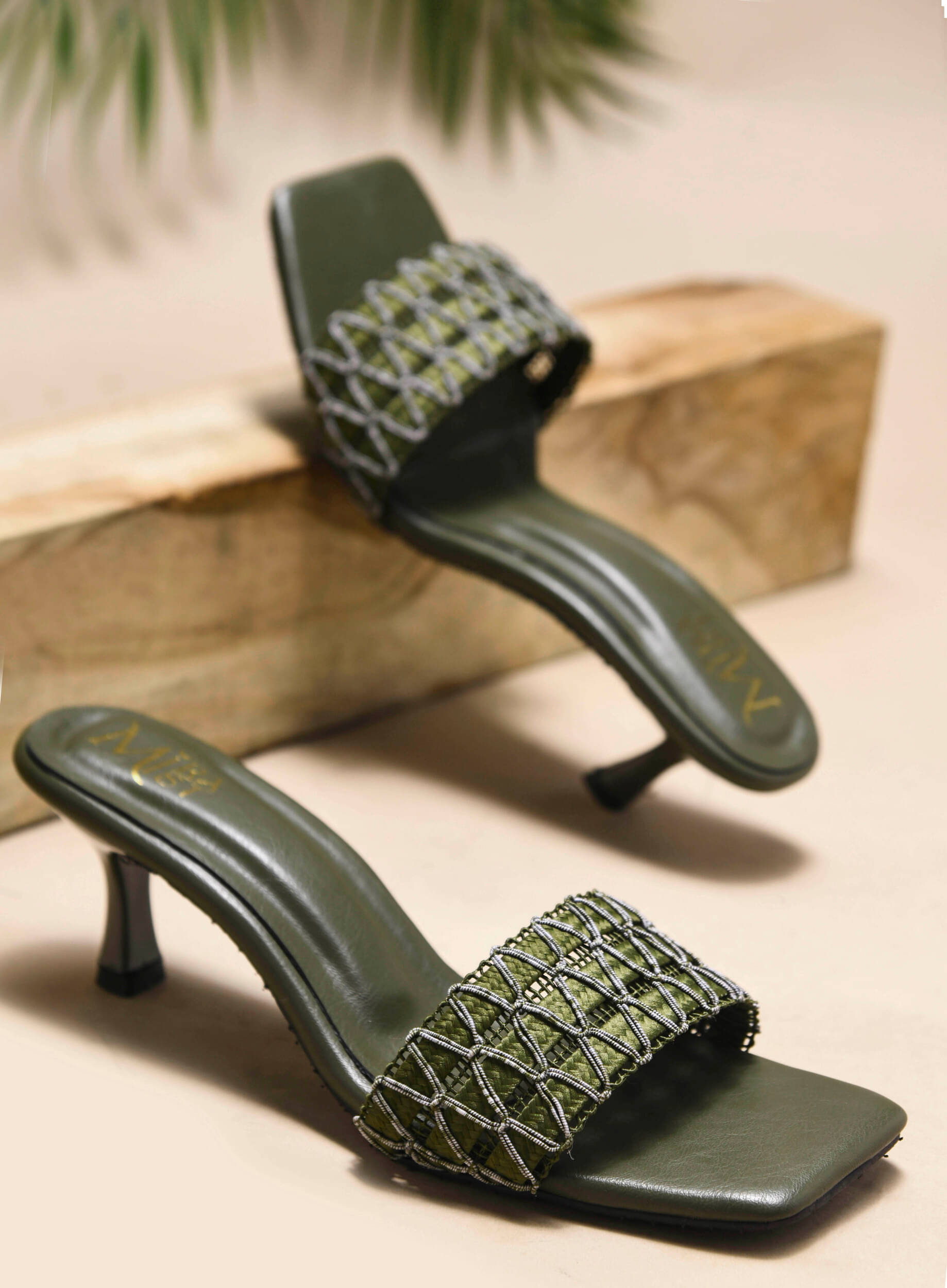 MiraMist Green Women's Sandal Heels     			MiraMist Green Women's Sandal Heels