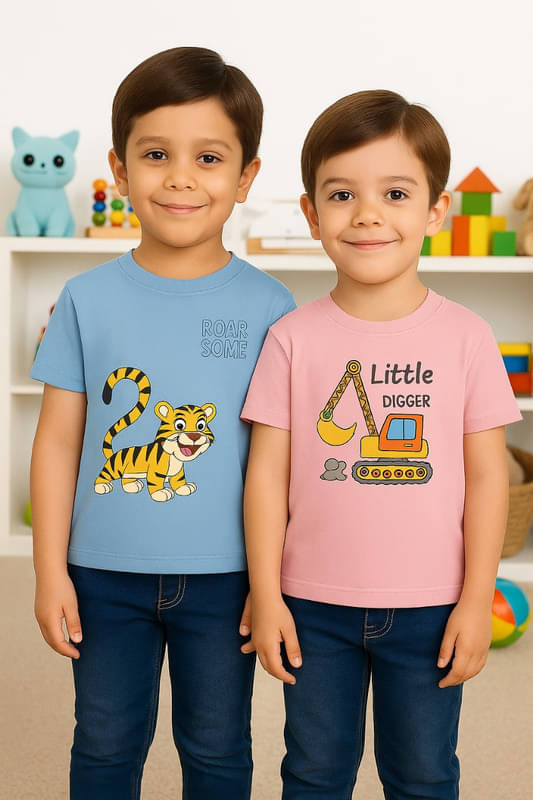     			Paryag Pack of 3 Boys & Girls Cotton Blend T-Shirt ( Multicolor )