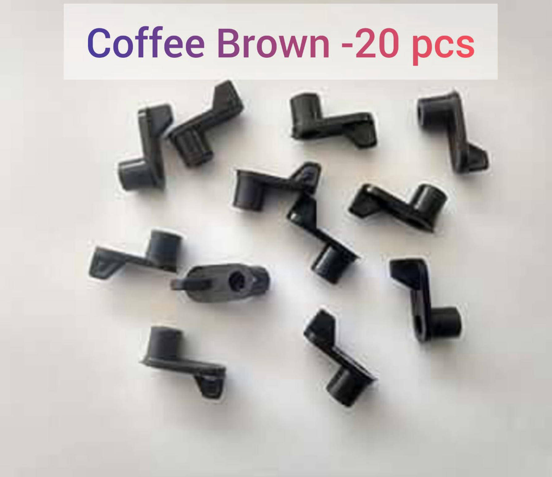     			Plastic Stoppers for Mosquito Net Window,Colour-Coffee Brown (20 Pcs)