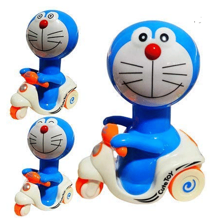     			"Press and Go" or "Friction Powered" scooter toy featuring the popular cartoon character