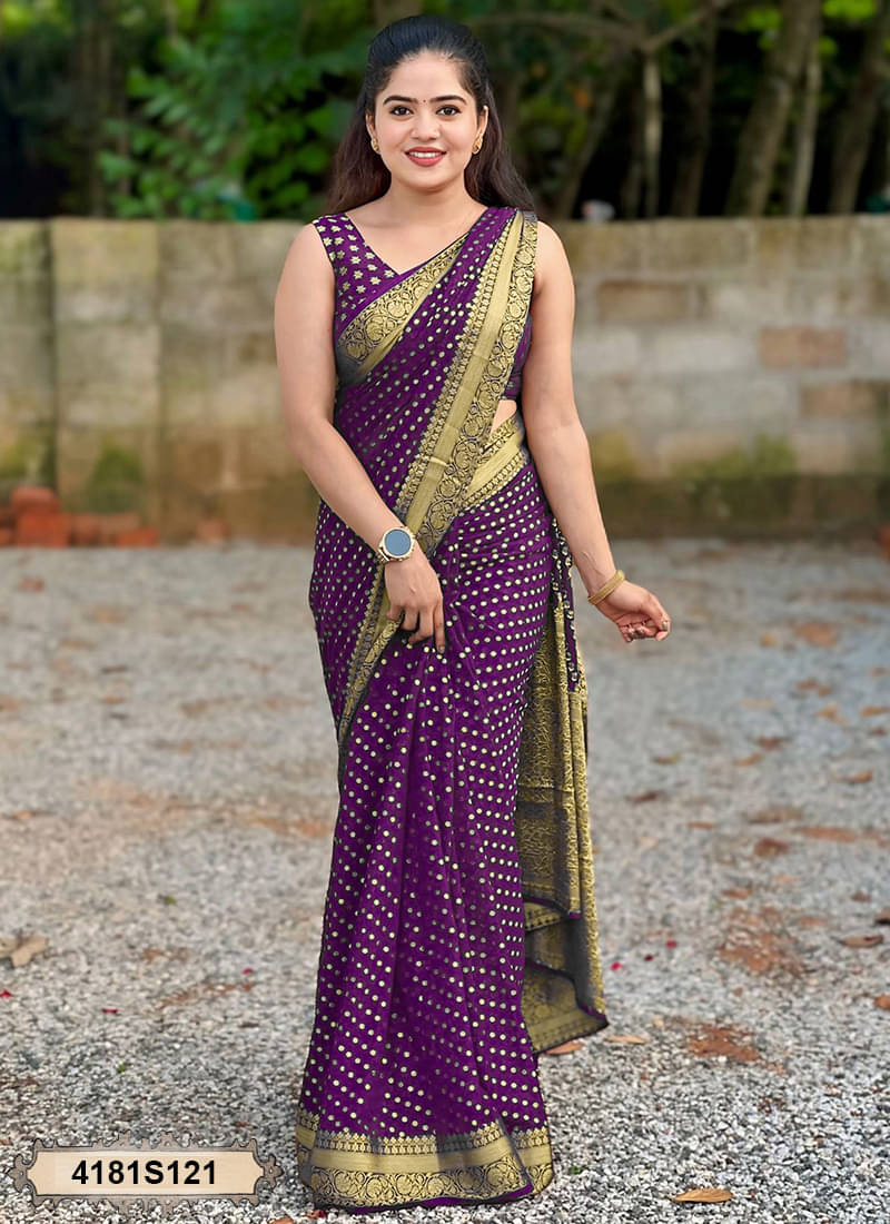 Satrani Silk Woven Banarasi saree With Unstitched Blouse Piece ( Magenta ) Satrani Silk Woven Banarasi saree With Unstitched Blouse Piece ( Magenta )