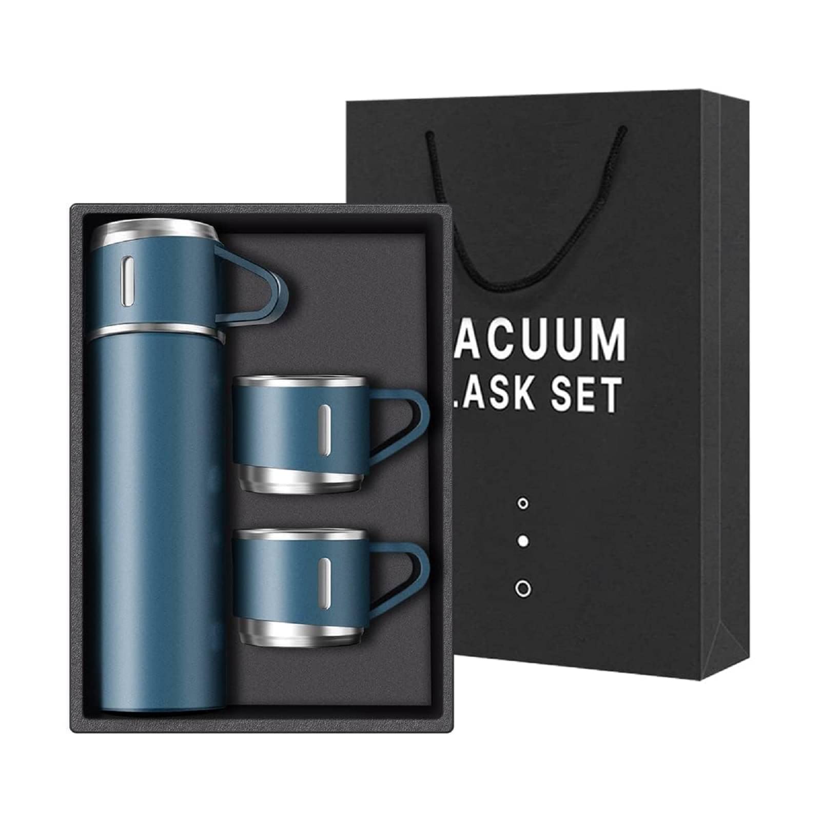     			Shopeleven Vacuum Flask Set Navy Blue Steel Flask ( 500 ml )