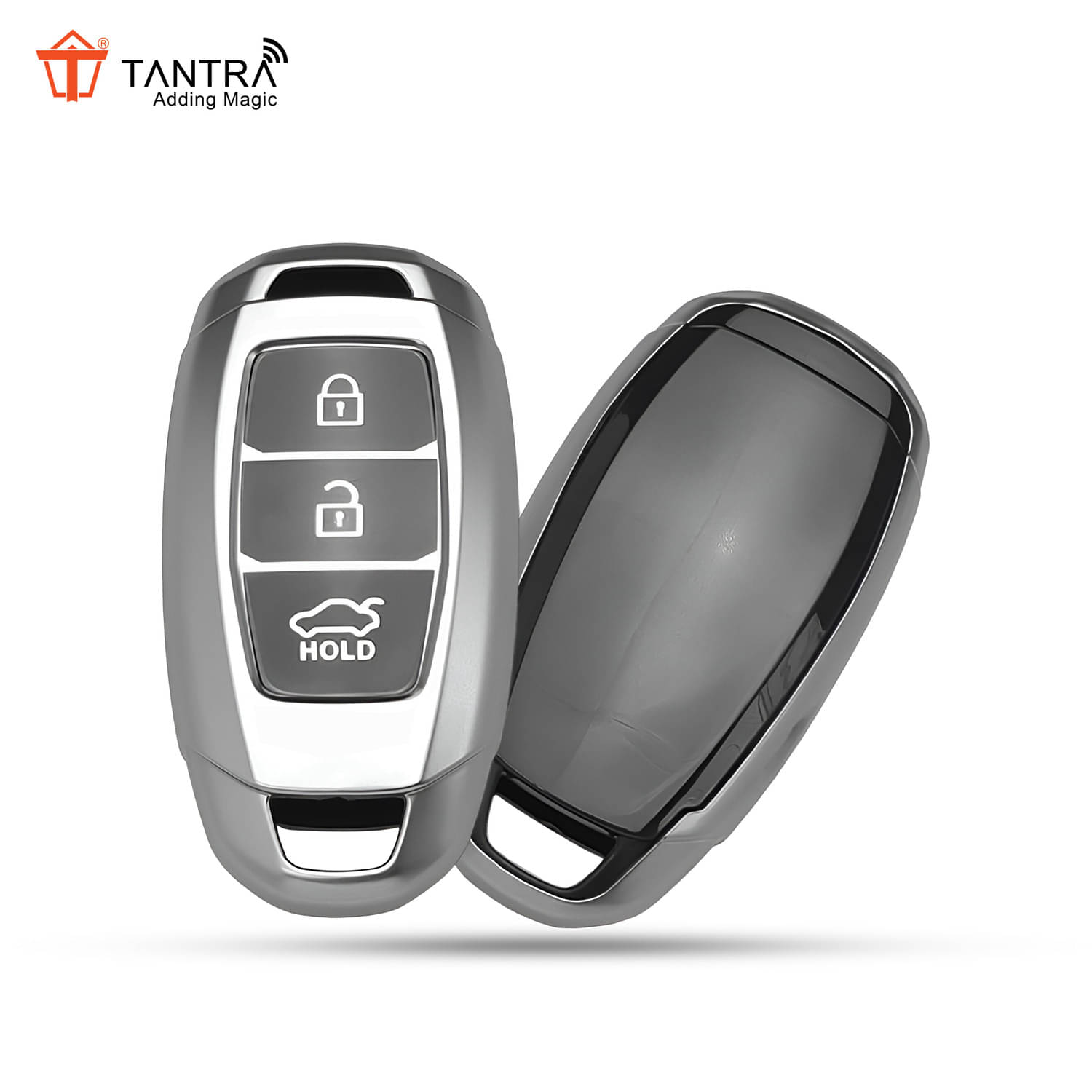 TANTRA TPU Key Cover Compatible with Hyundai Verna | Kona | i20 3Button Flip Key (Grey) TANTRA TPU Key Cover Compatible with Hyundai Verna | Kona | i20 3Button Flip Key (Grey)