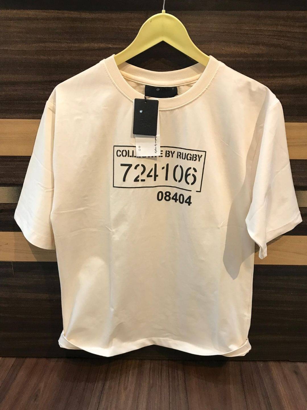 TAZO Men Cotton Blend Oversized Fit Printed T-Shirt ( Cream ) TAZO Men Cotton Blend Oversized Fit Printed T-Shirt ( Cream )