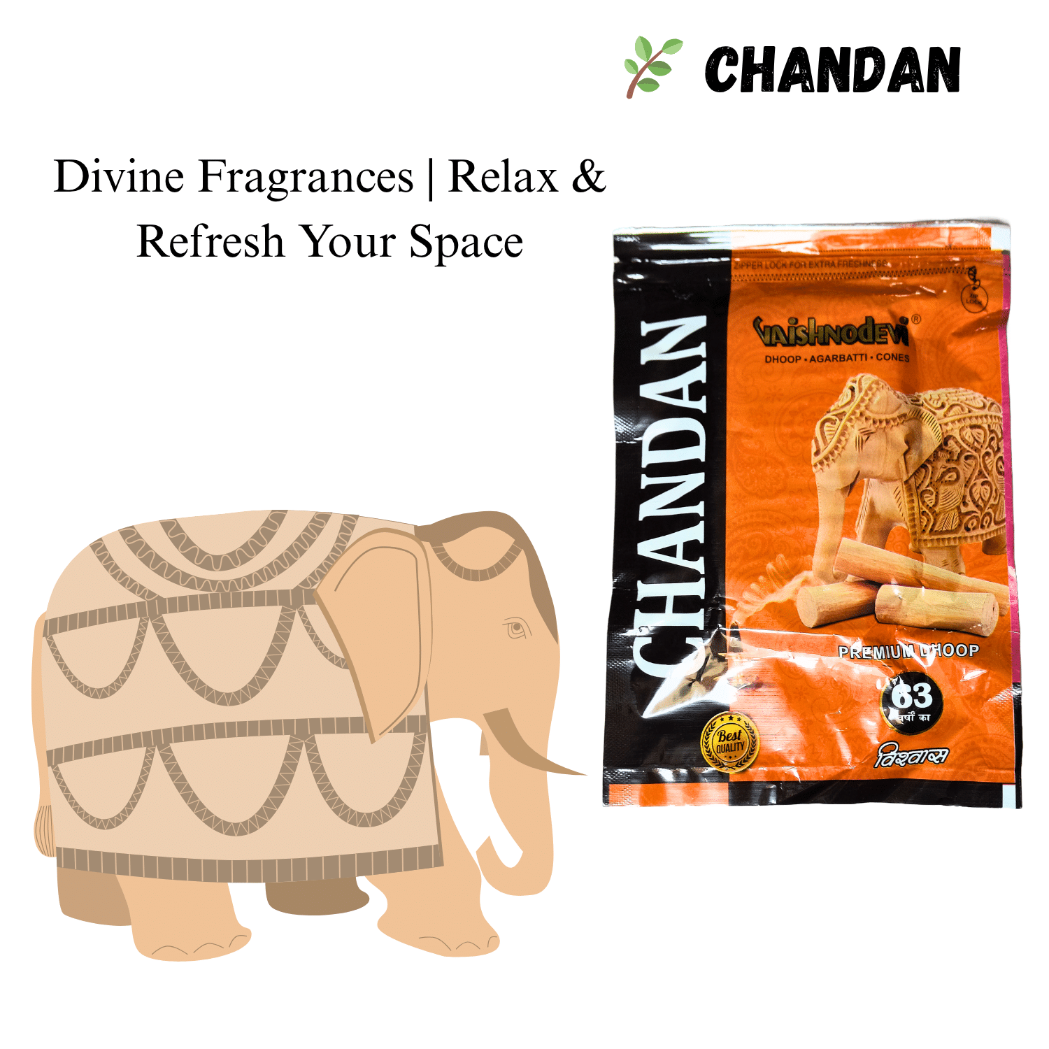     			Trust Jone Shop Dhoop Chandan 100 Pieces ( Pack of 1 )