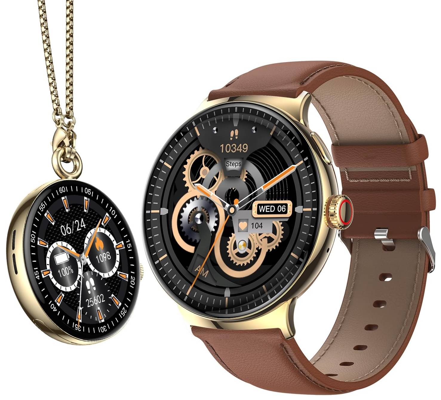 itel AMOLED BT Calling Smart Watch with Leather Strap Upto 15 days Backup ( Gold ) itel AMOLED BT Calling Smart Watch with Leather Strap Upto 15 days Backup ( Gold )