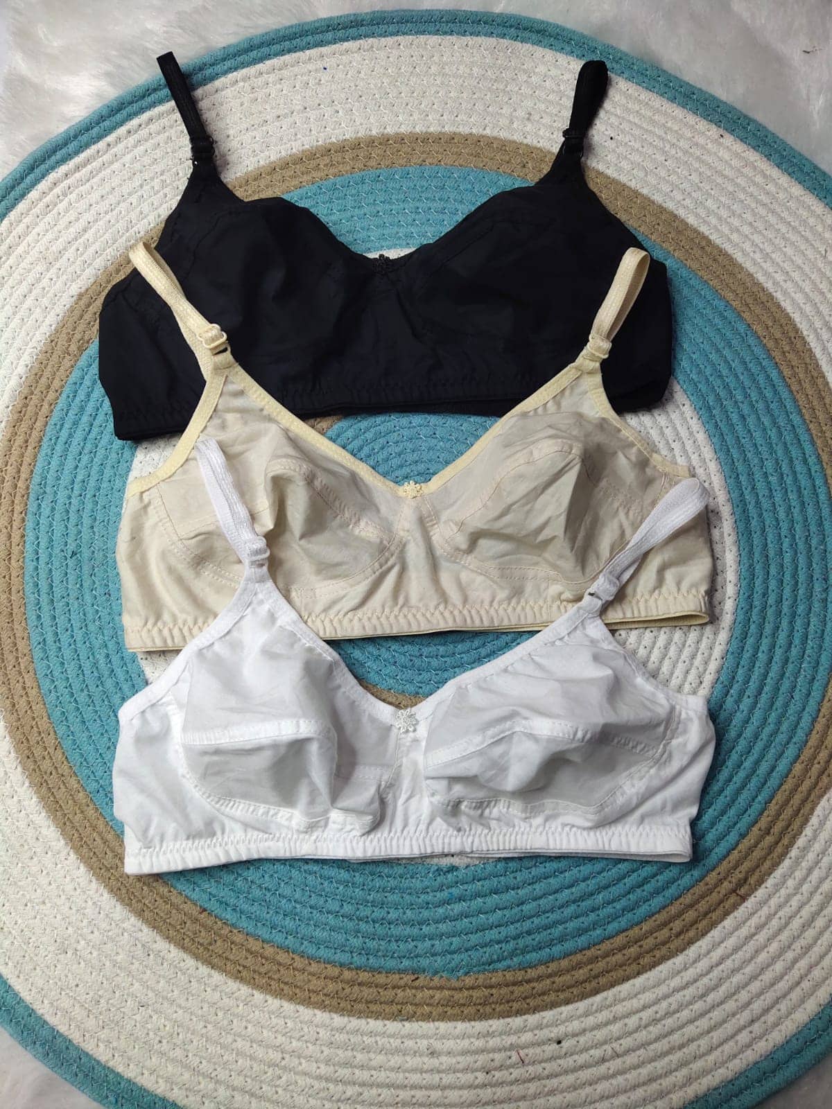 love girl Pack of 3 Cotton Non Padded Everyday Bra For Women ( Multicolor3 )