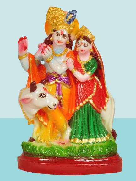 simonart and printing Resin Radha Krishna Idol ( 20 cm ) simonart and printing Resin Radha Krishna Idol ( 20 cm )
