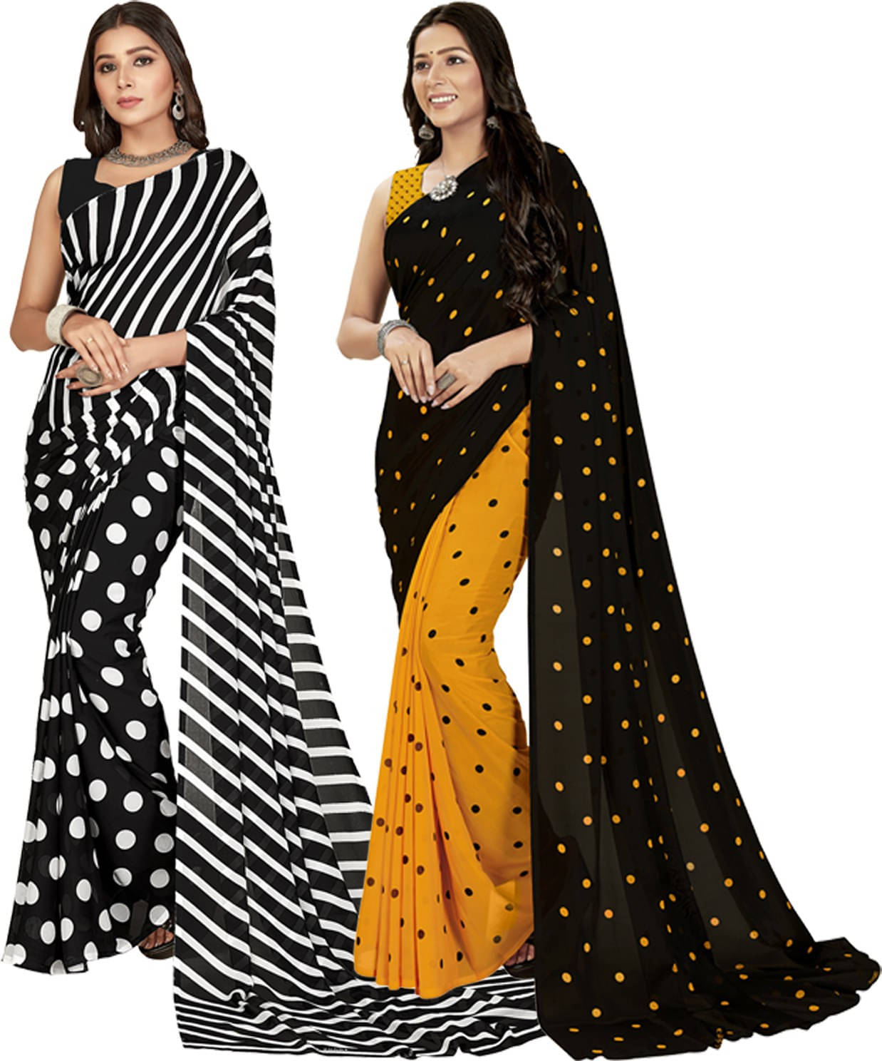 ANAND SAREES Georgette Printed Saree With Unstitched Blouse Piece ( Multicolor )     			ANAND SAREES Georgette Printed Saree With Unstitched Blouse Piece ( Multicolor )
