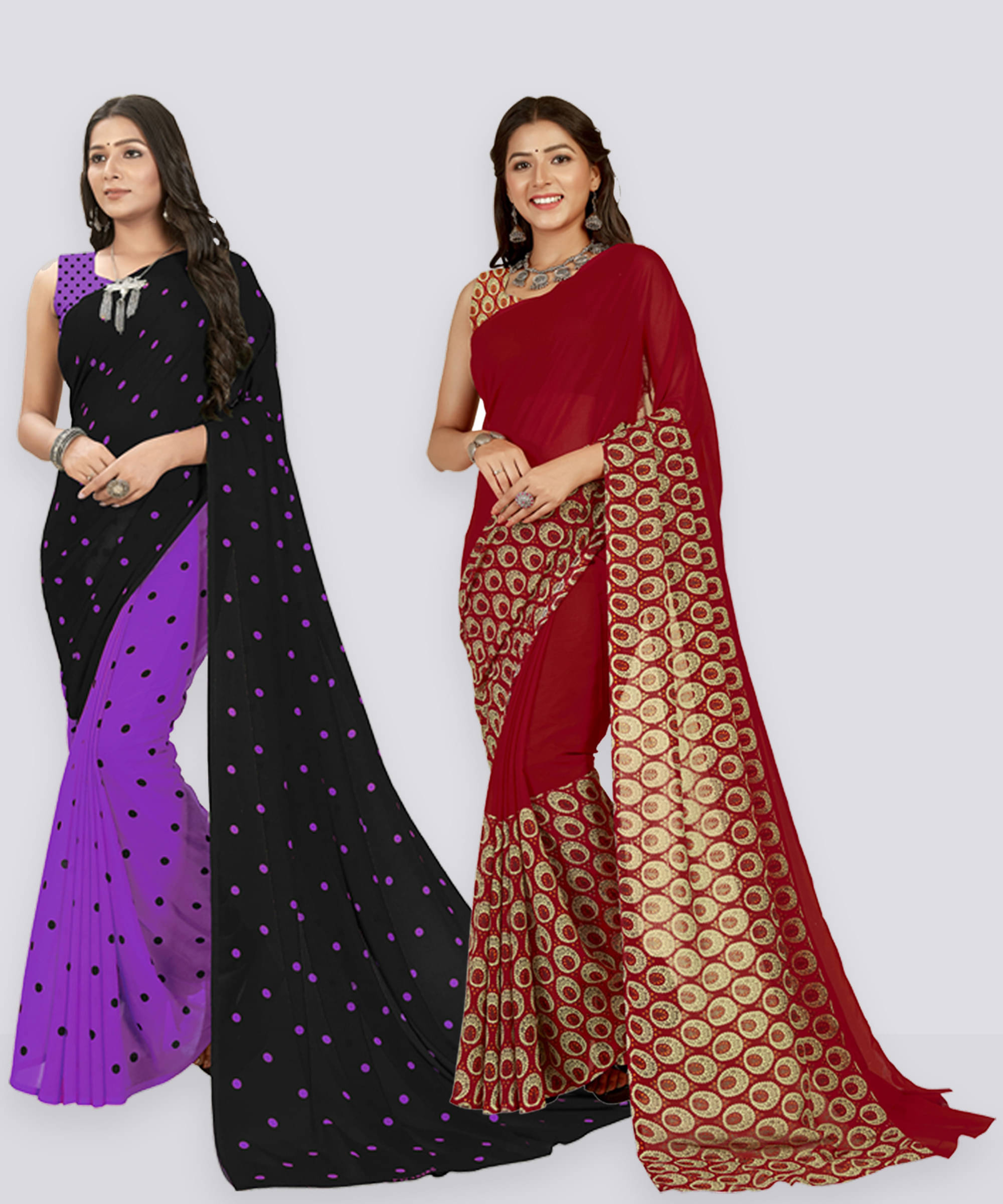 ANAND SAREES Georgette Printed Saree With Unstitched Blouse Piece ( Multicolor )     			ANAND SAREES Georgette Printed Saree With Unstitched Blouse Piece ( Multicolor )