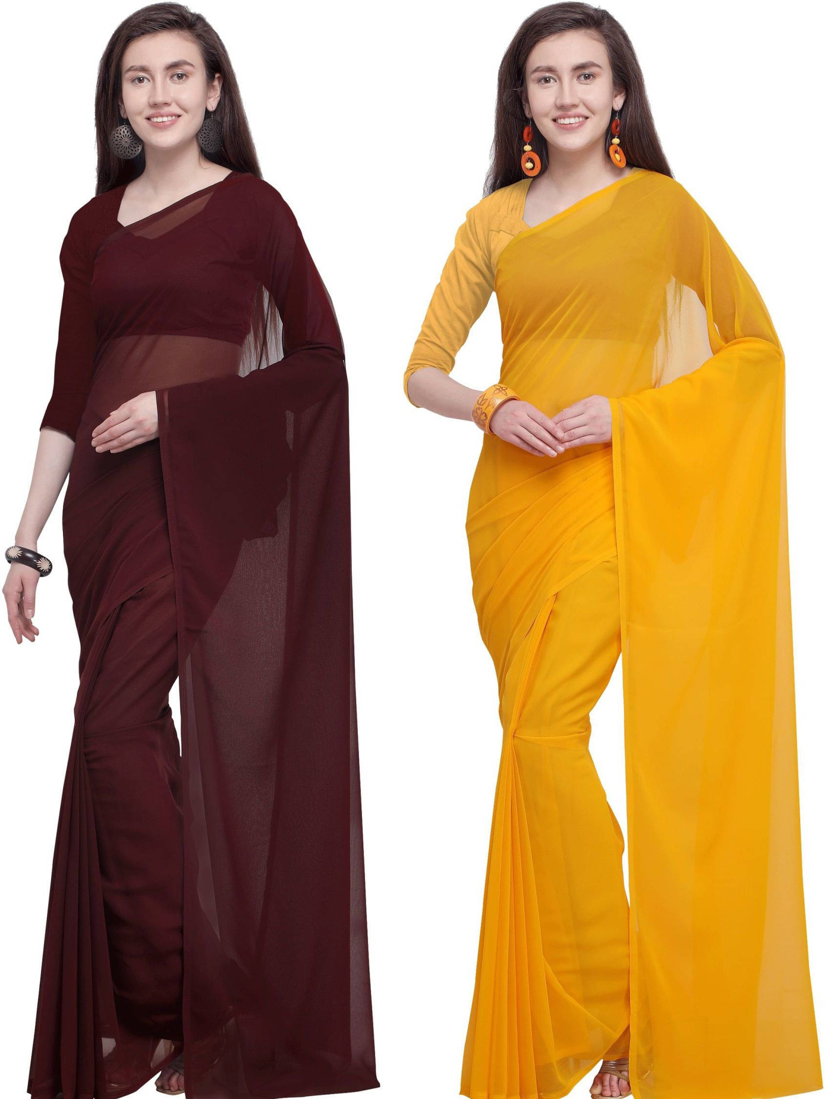ANAND SAREES Georgette Printed Saree With Unstitched Blouse Piece ( Multicolor ) ANAND SAREES Georgette Printed Saree With Unstitched Blouse Piece ( Multicolor )