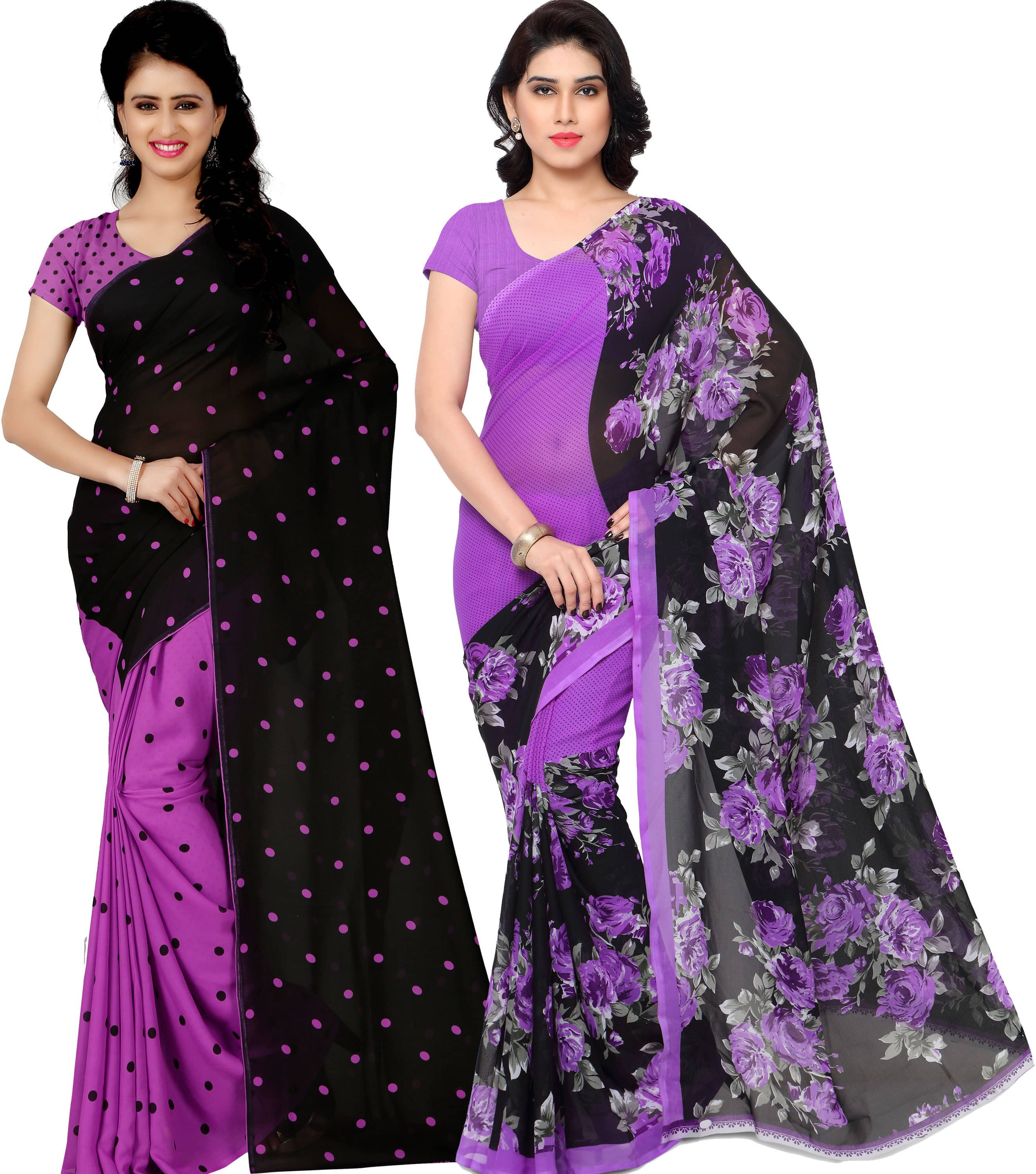 ANAND SAREES Georgette Striped Saree With Unstitched Blouse Piece ( Multicolor ) ANAND SAREES Georgette Striped Saree With Unstitched Blouse Piece ( Multicolor )