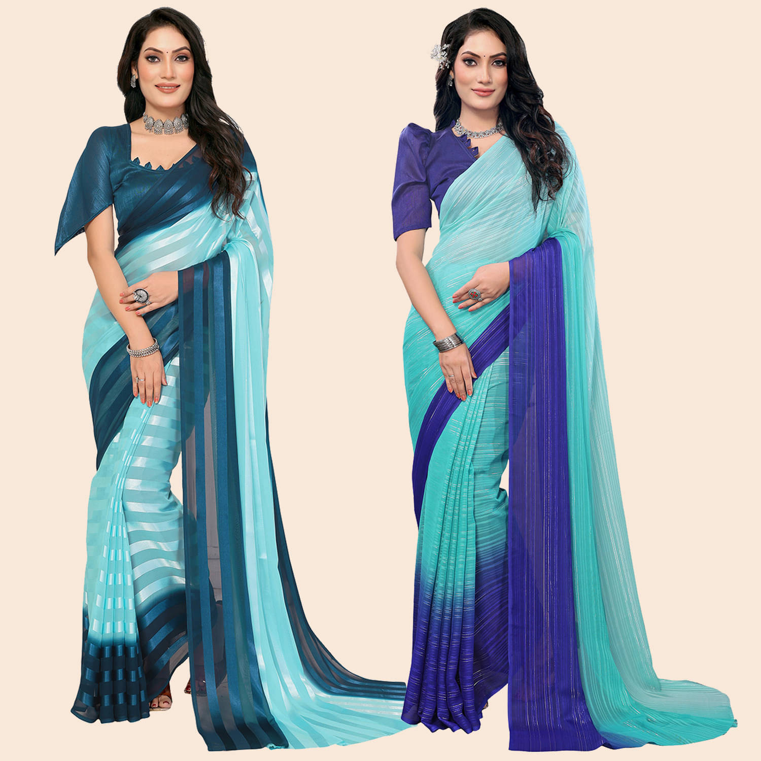 ANAND SAREES Satin Printed Saree With Unstitched Blouse Piece ( Multicolor ) ANAND SAREES Satin Printed Saree With Unstitched Blouse Piece ( Multicolor )