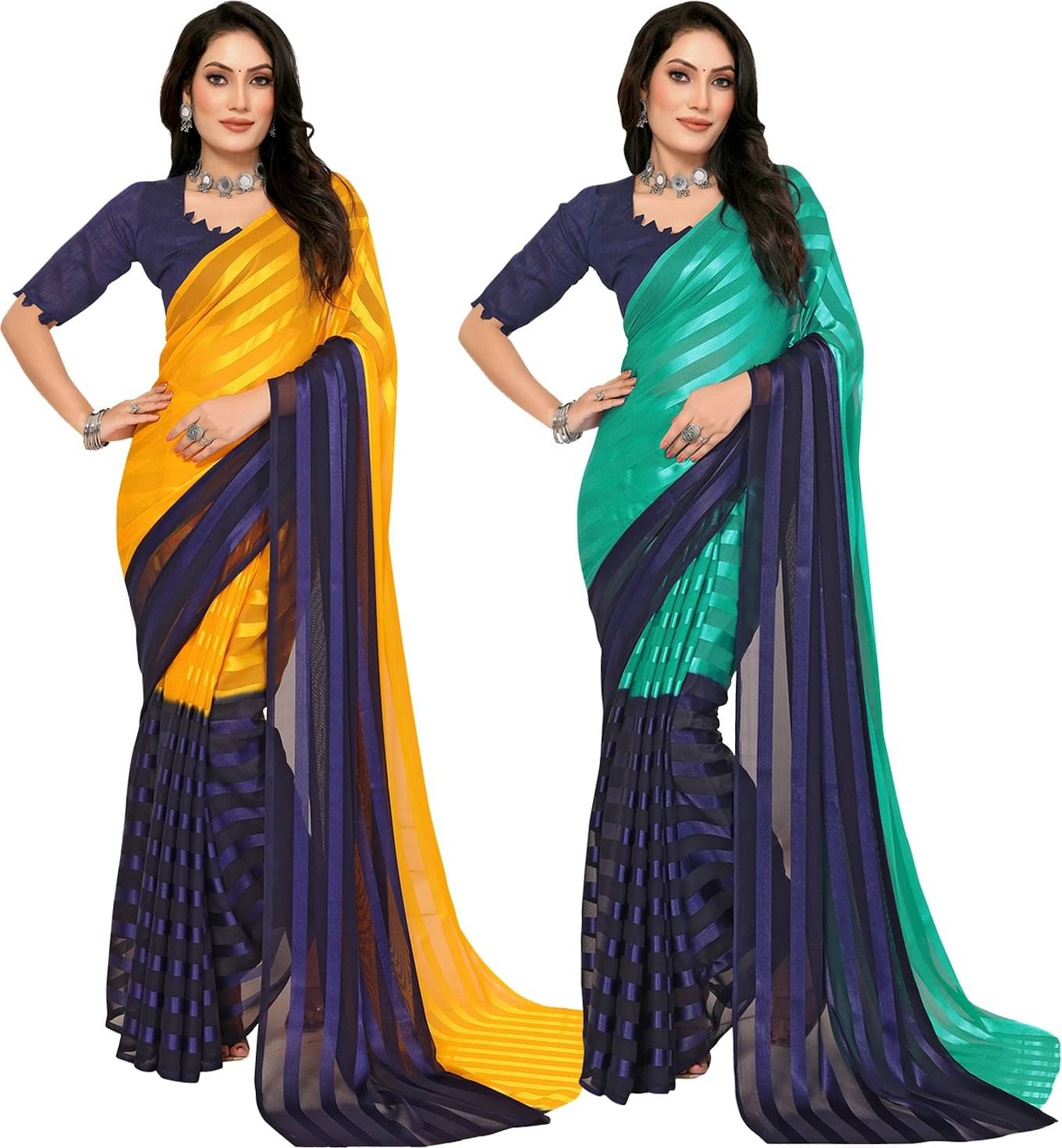     			ANAND SAREES Satin Printed Saree With Unstitched Blouse Piece ( Multicolor )