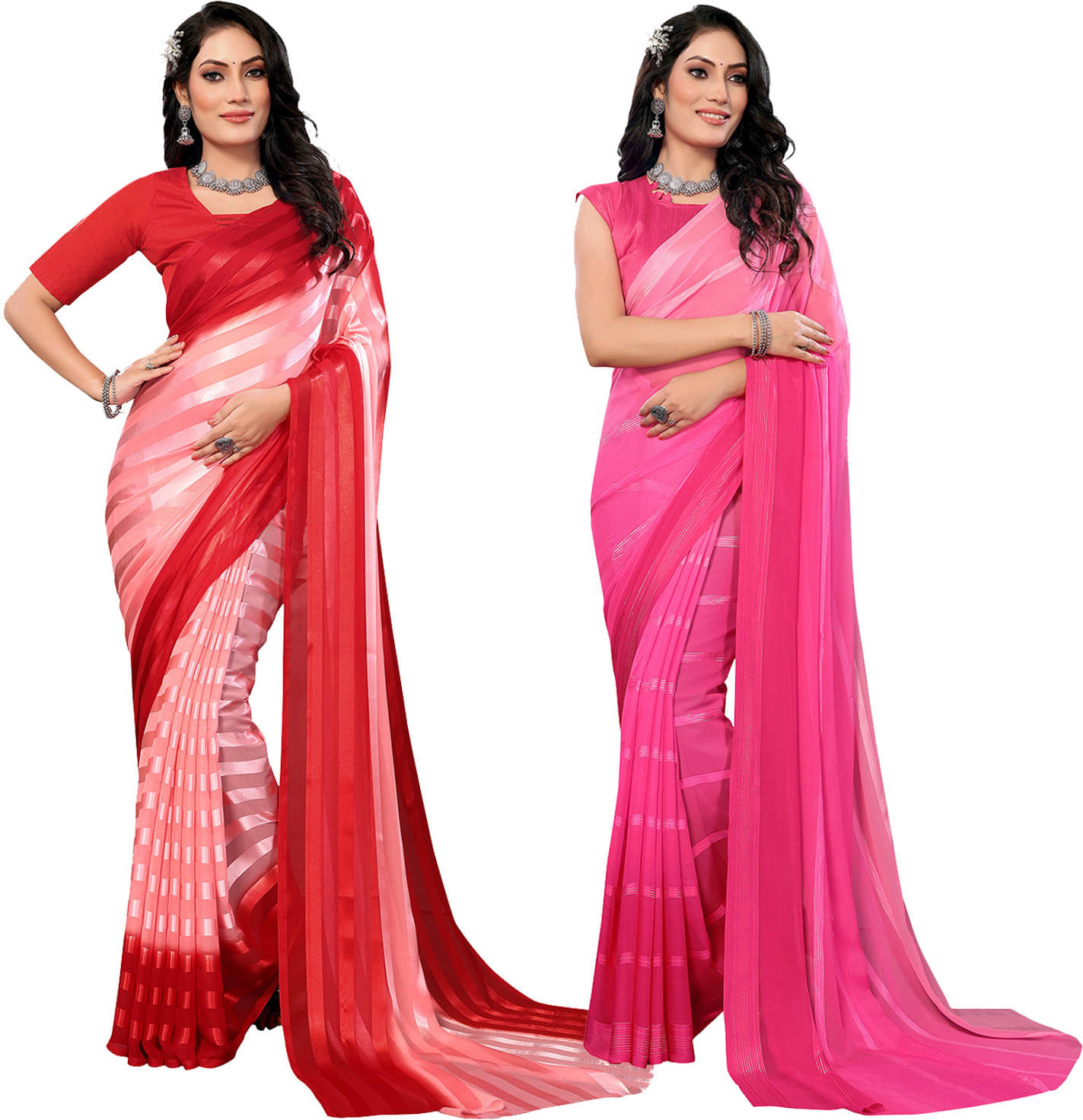 ANAND SAREES Satin Printed Saree With Unstitched Blouse Piece ( Multicolor ) ANAND SAREES Satin Printed Saree With Unstitched Blouse Piece ( Multicolor )
