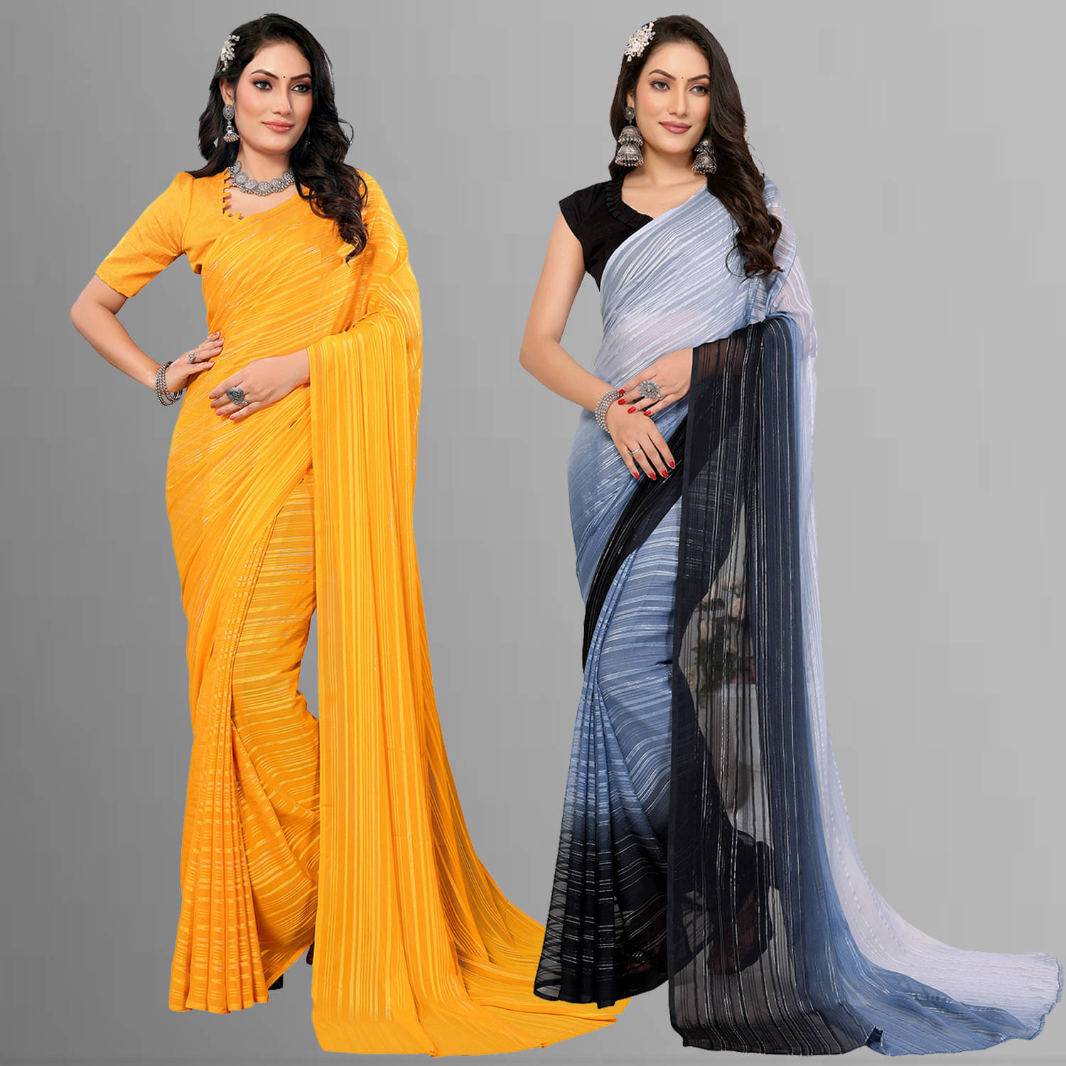     			ANAND SAREES Satin Printed Saree With Unstitched Blouse Piece ( Multicolor )