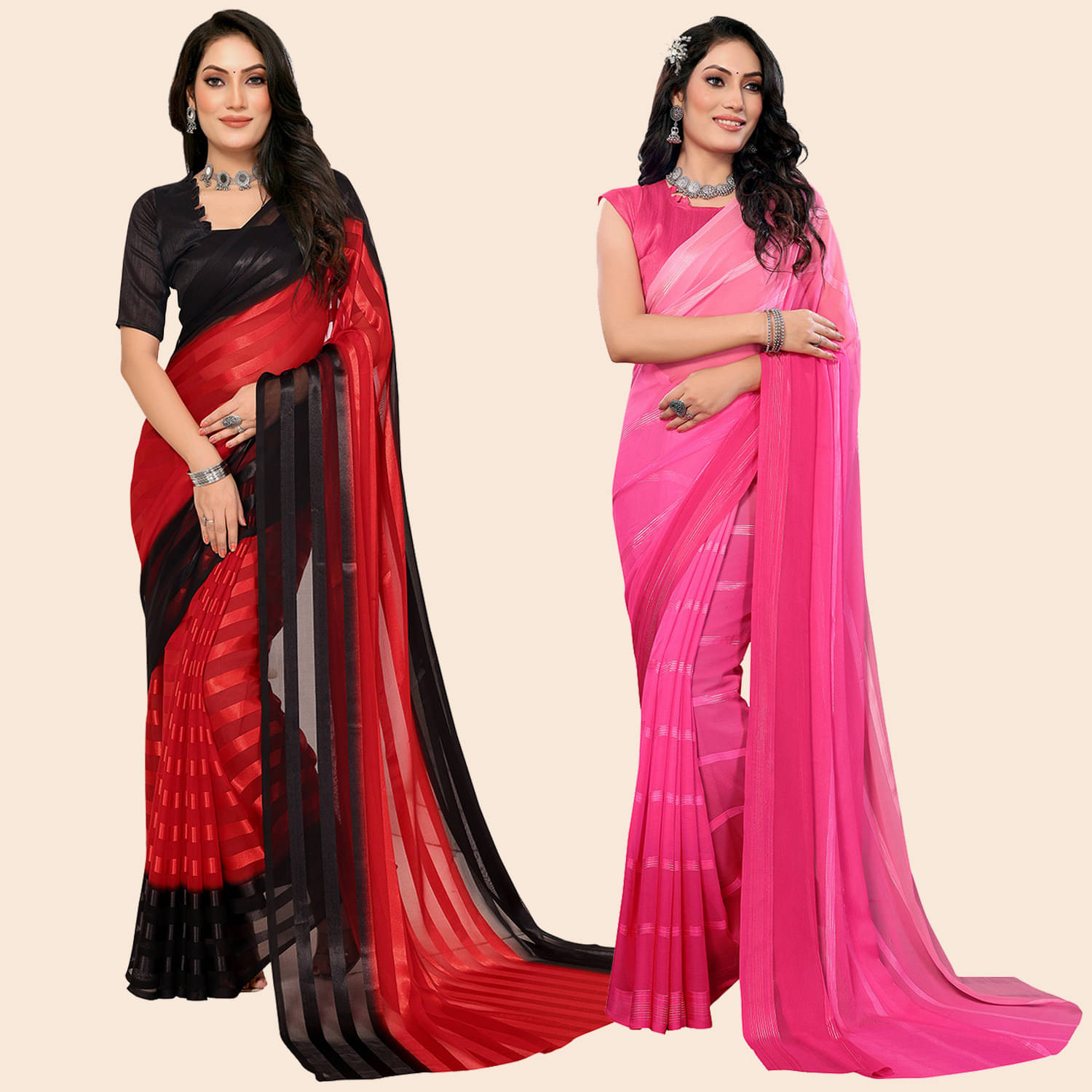     			ANAND SAREES Satin Printed Saree With Unstitched Blouse Piece ( Multicolor )