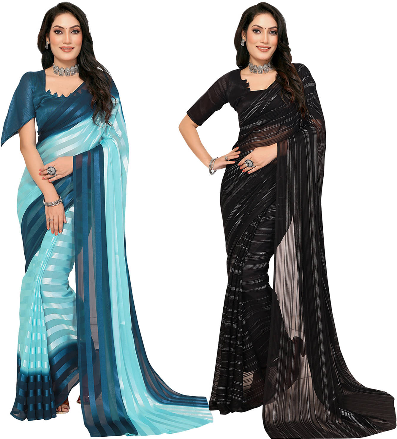 ANAND SAREES Satin Printed Saree With Unstitched Blouse Piece ( Multicolor ) ANAND SAREES Satin Printed Saree With Unstitched Blouse Piece ( Multicolor )