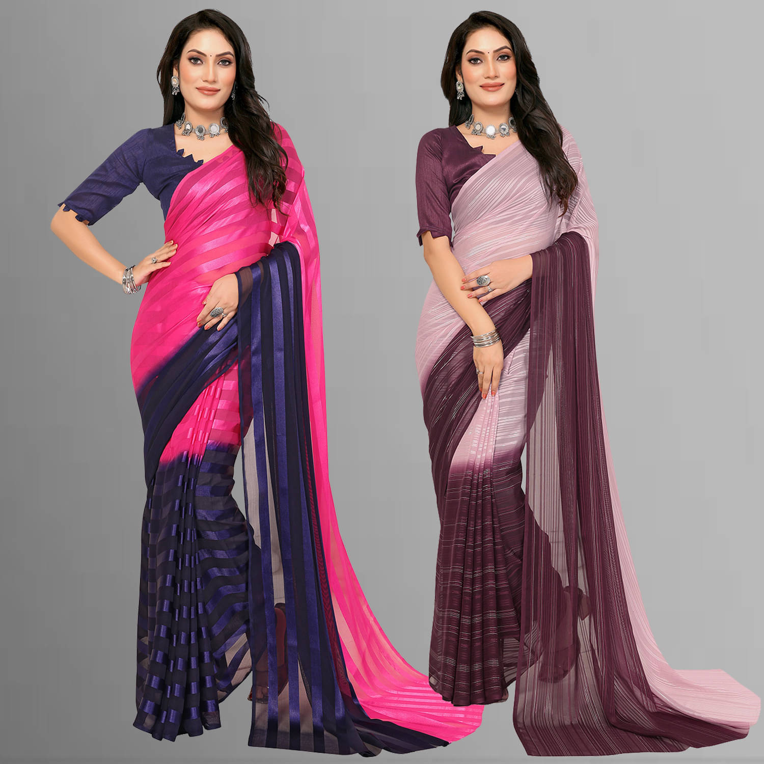     			ANAND SAREES Satin Printed Saree With Unstitched Blouse Piece ( Multicolor )