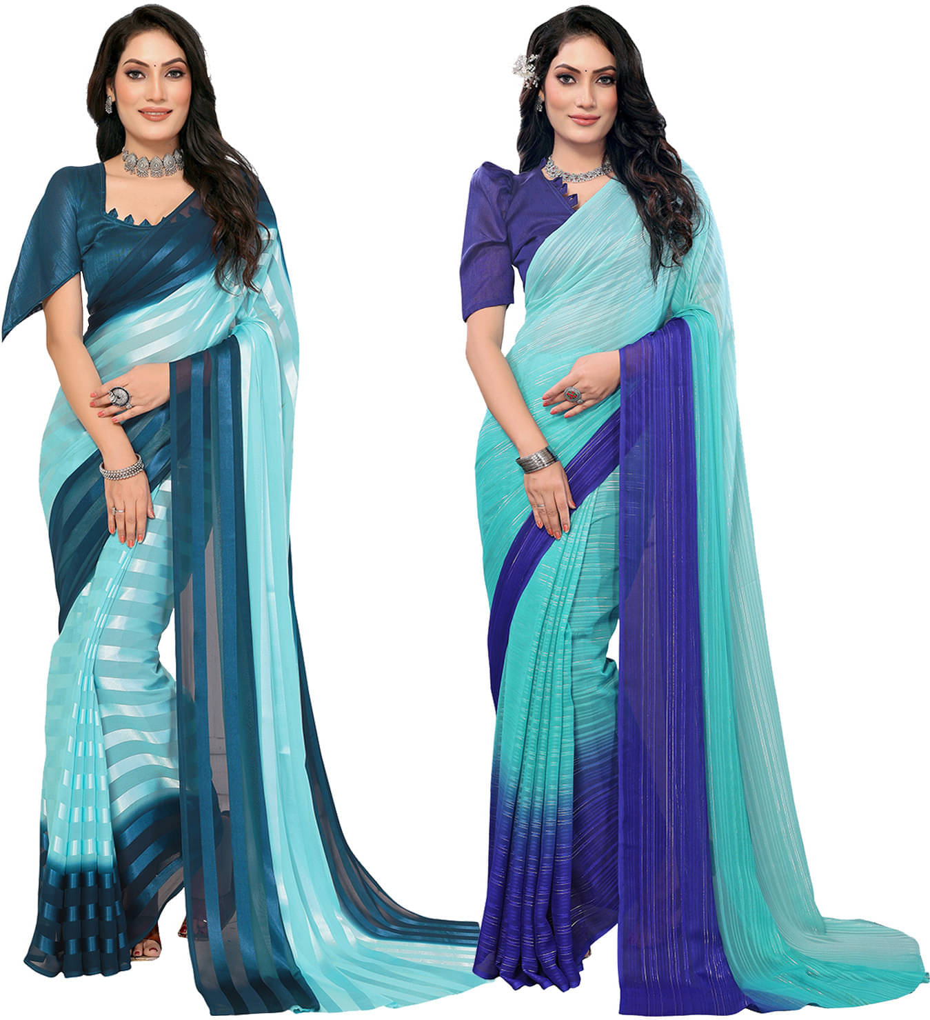 ANAND SAREES Satin Printed Saree With Unstitched Blouse Piece ( Multicolor ) ANAND SAREES Satin Printed Saree With Unstitched Blouse Piece ( Multicolor )