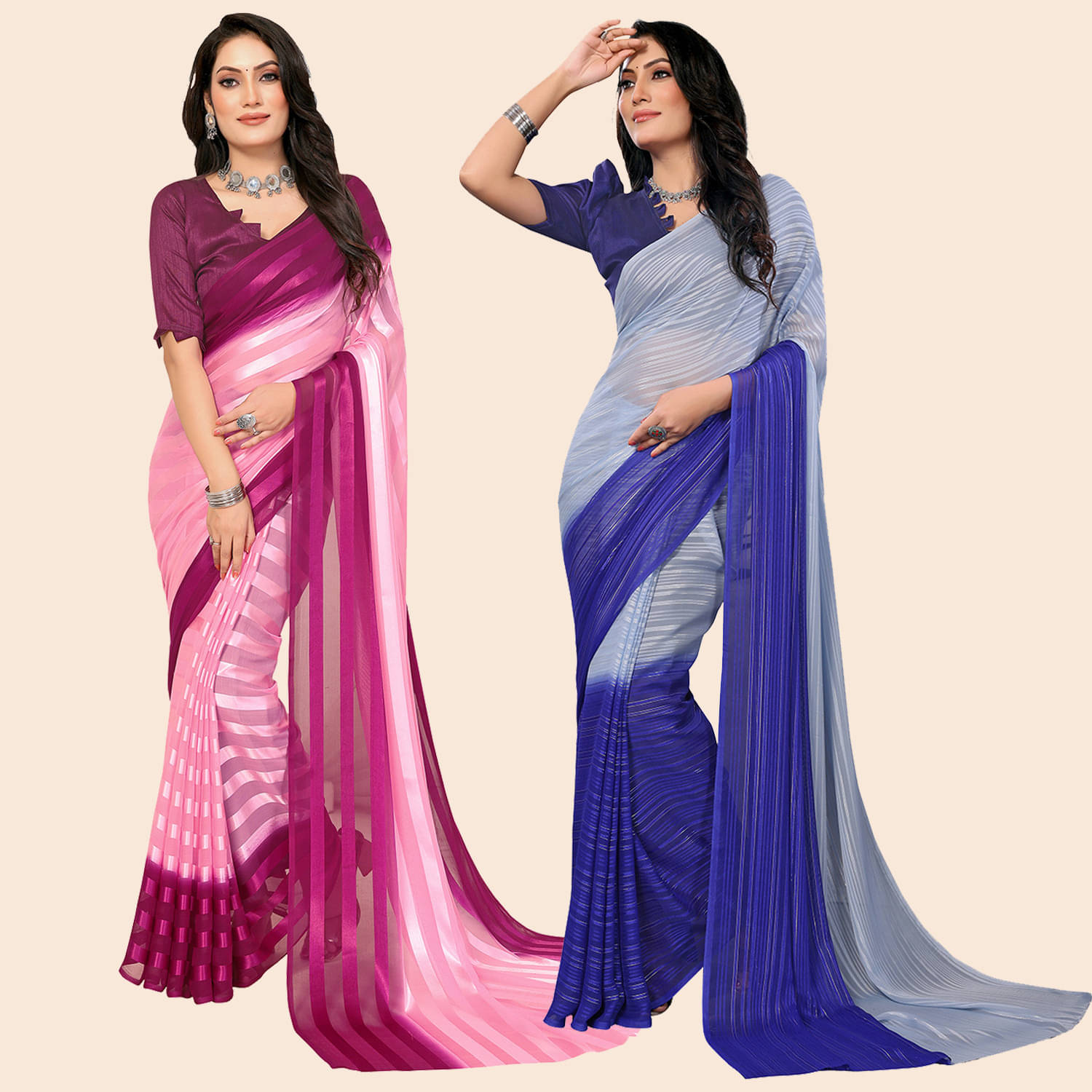     			ANAND SAREES Satin Printed Saree With Unstitched Blouse Piece ( Multicolor )