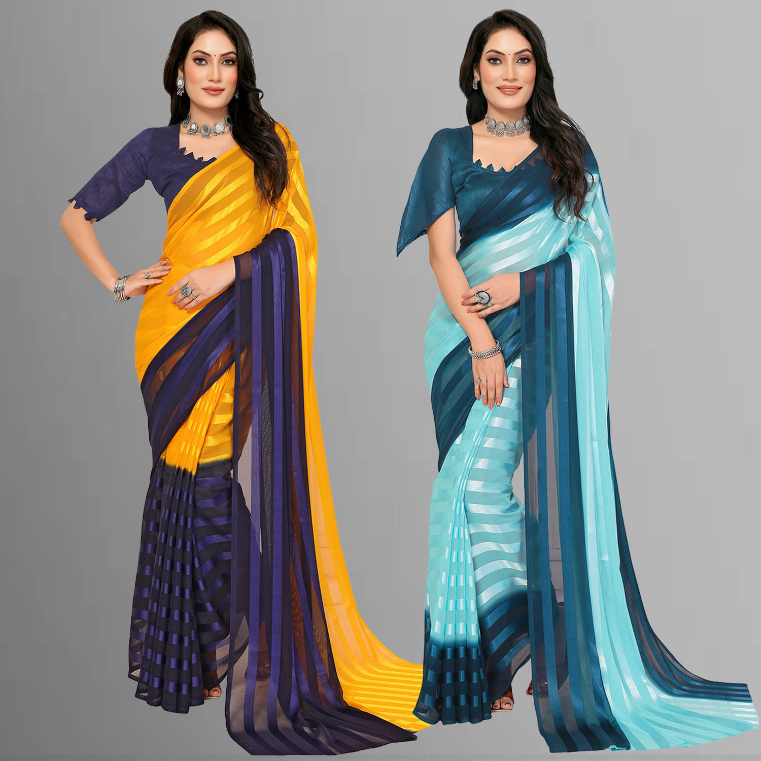     			ANAND SAREES Satin Printed Saree With Unstitched Blouse Piece ( Multicolor )