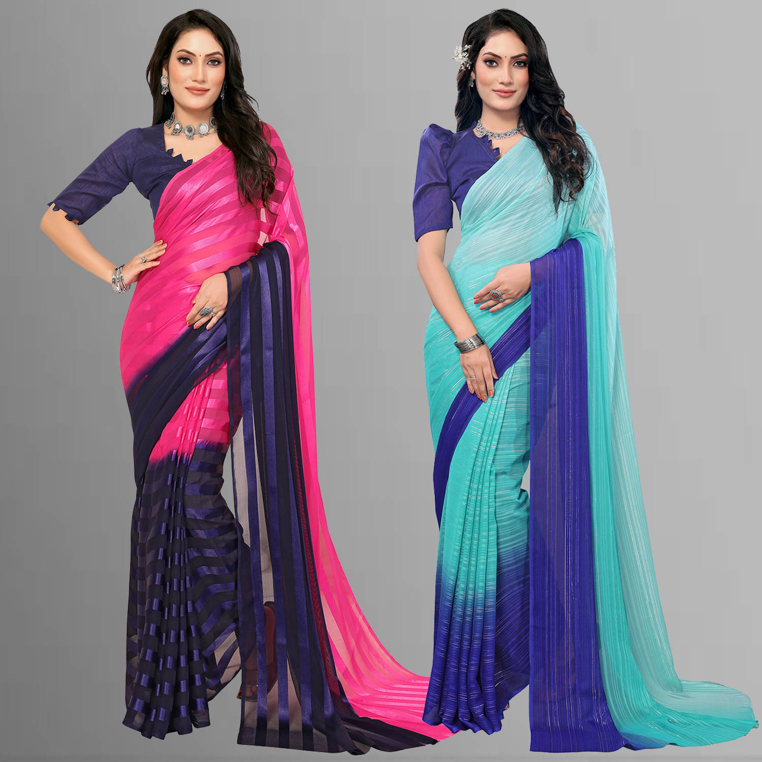     			ANAND SAREES Satin Printed Saree With Unstitched Blouse Piece ( Multicolor )