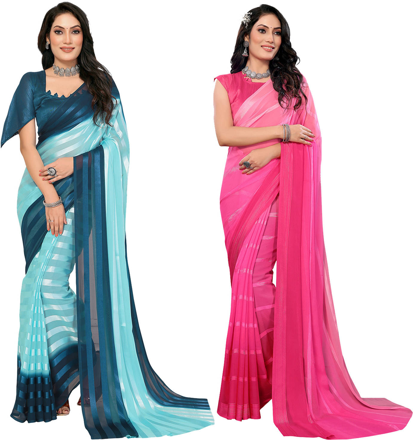 ANAND SAREES Satin Printed Saree With Unstitched Blouse Piece ( Multicolor ) ANAND SAREES Satin Printed Saree With Unstitched Blouse Piece ( Multicolor )