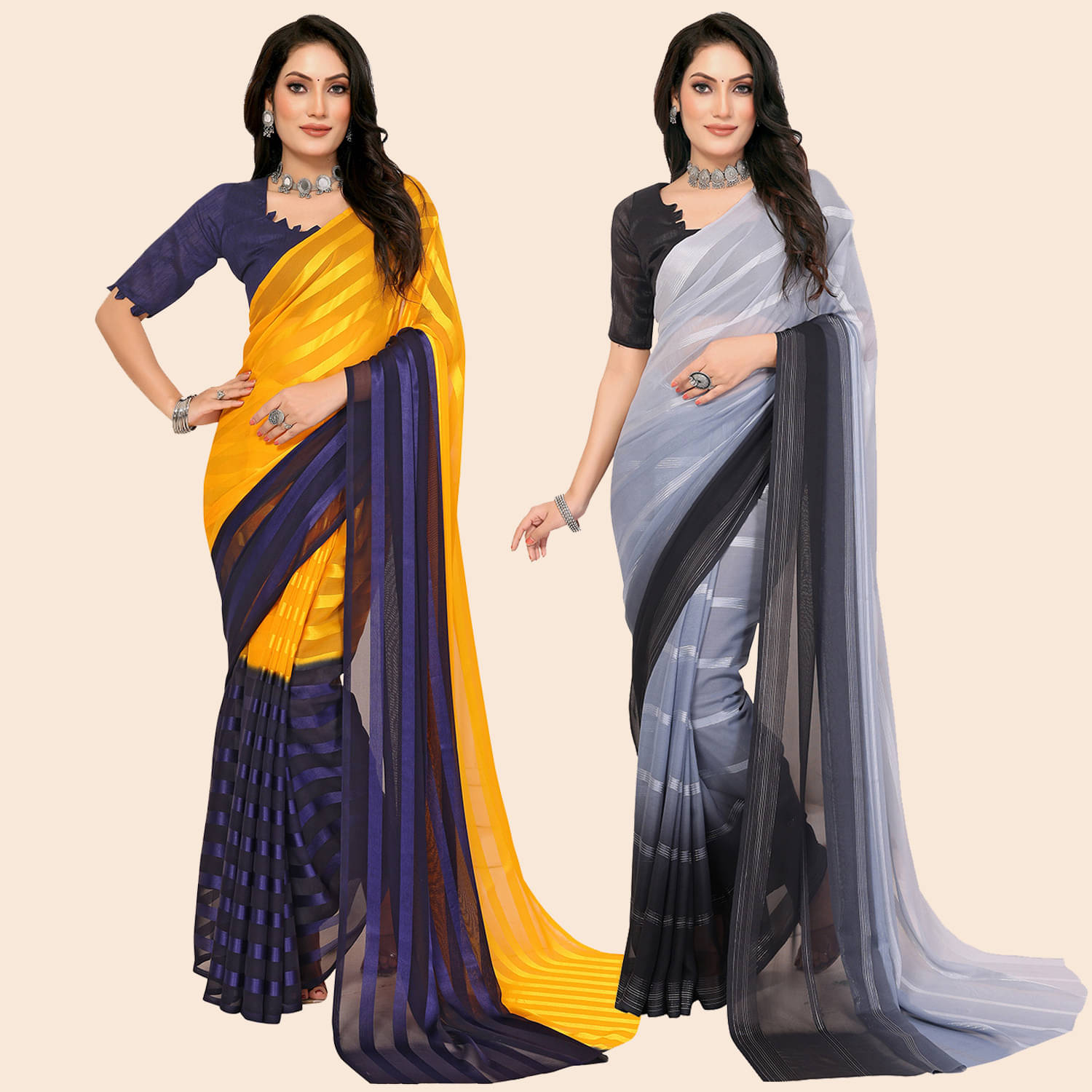     			ANAND SAREES Satin Printed Saree With Unstitched Blouse Piece ( Multicolor )
