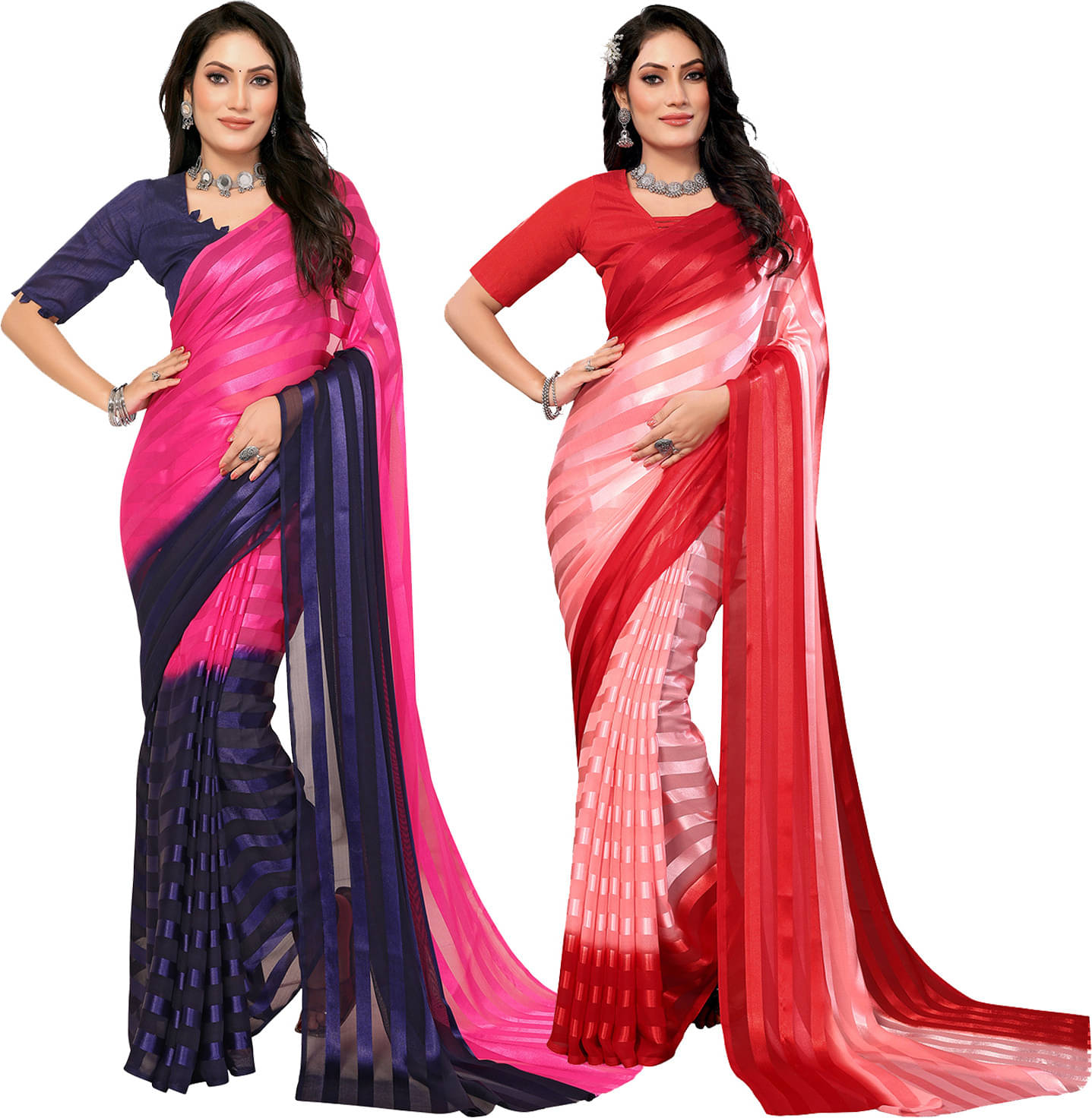     			ANAND SAREES Satin Printed Saree With Unstitched Blouse Piece ( Multicolor )