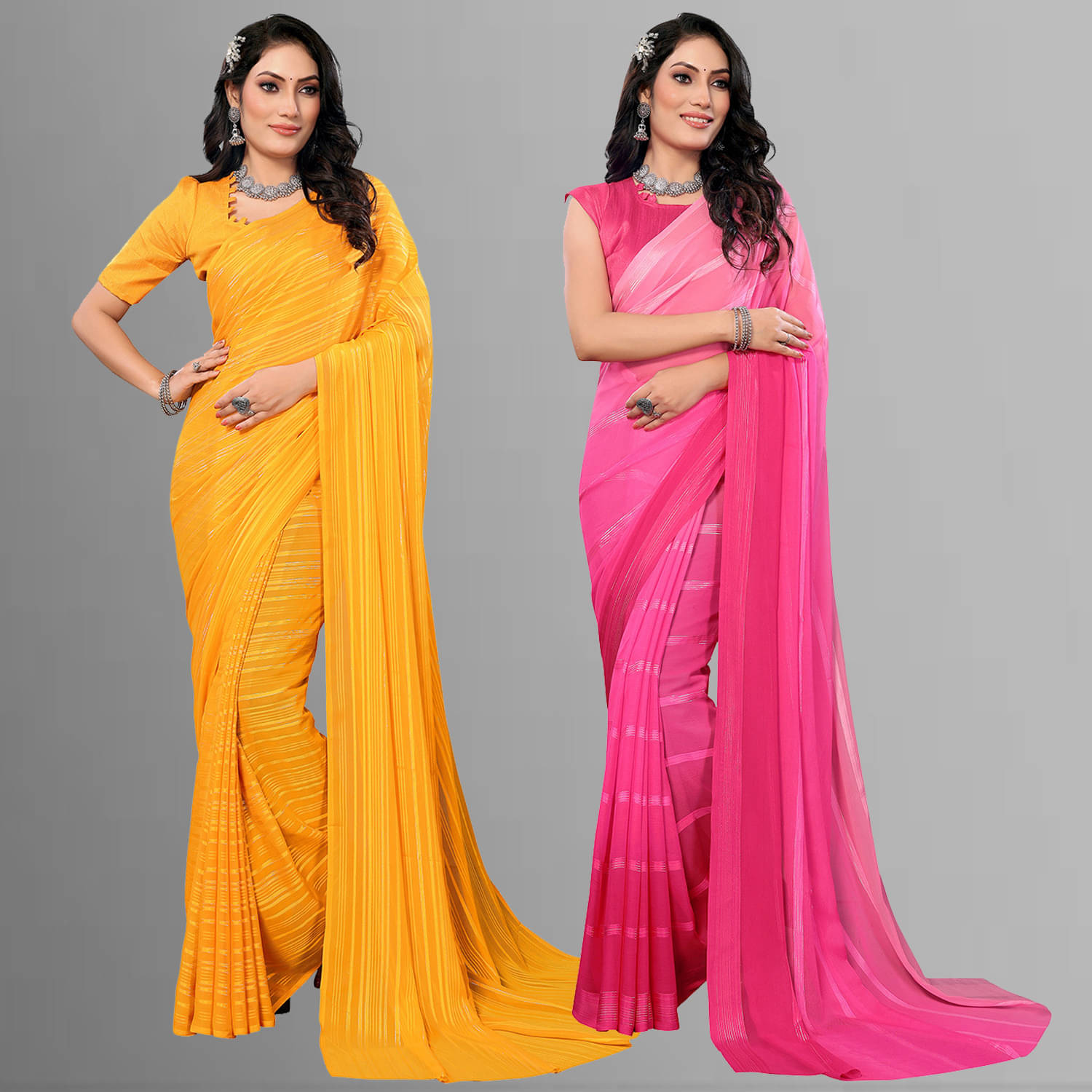     			ANAND SAREES Satin Printed Saree With Unstitched Blouse Piece ( Multicolor )